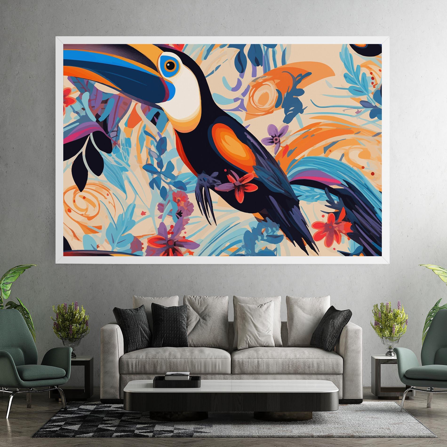 Картина на платно Colorful Toucan mockup 7
