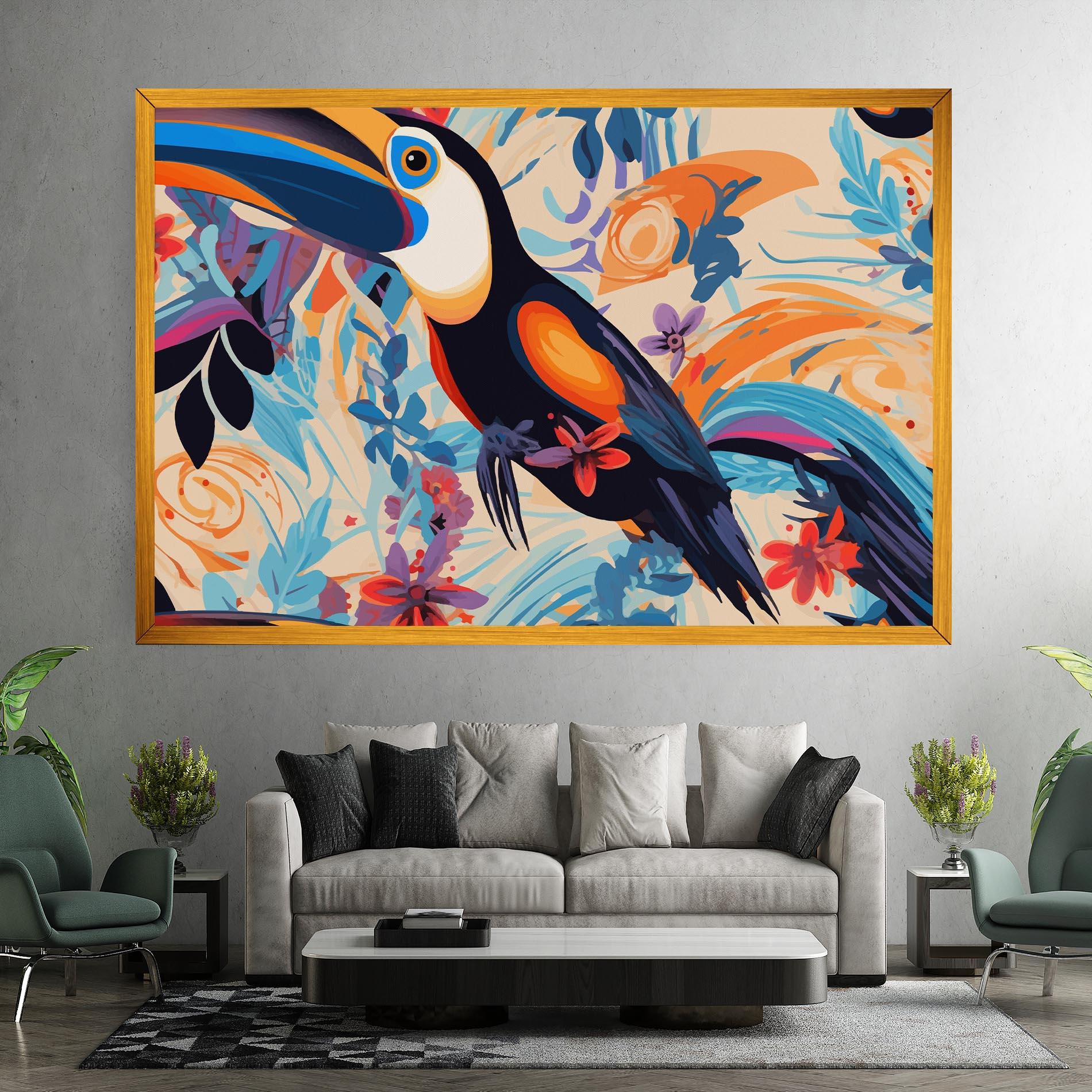 Картина на платно Colorful Toucan mockup 7