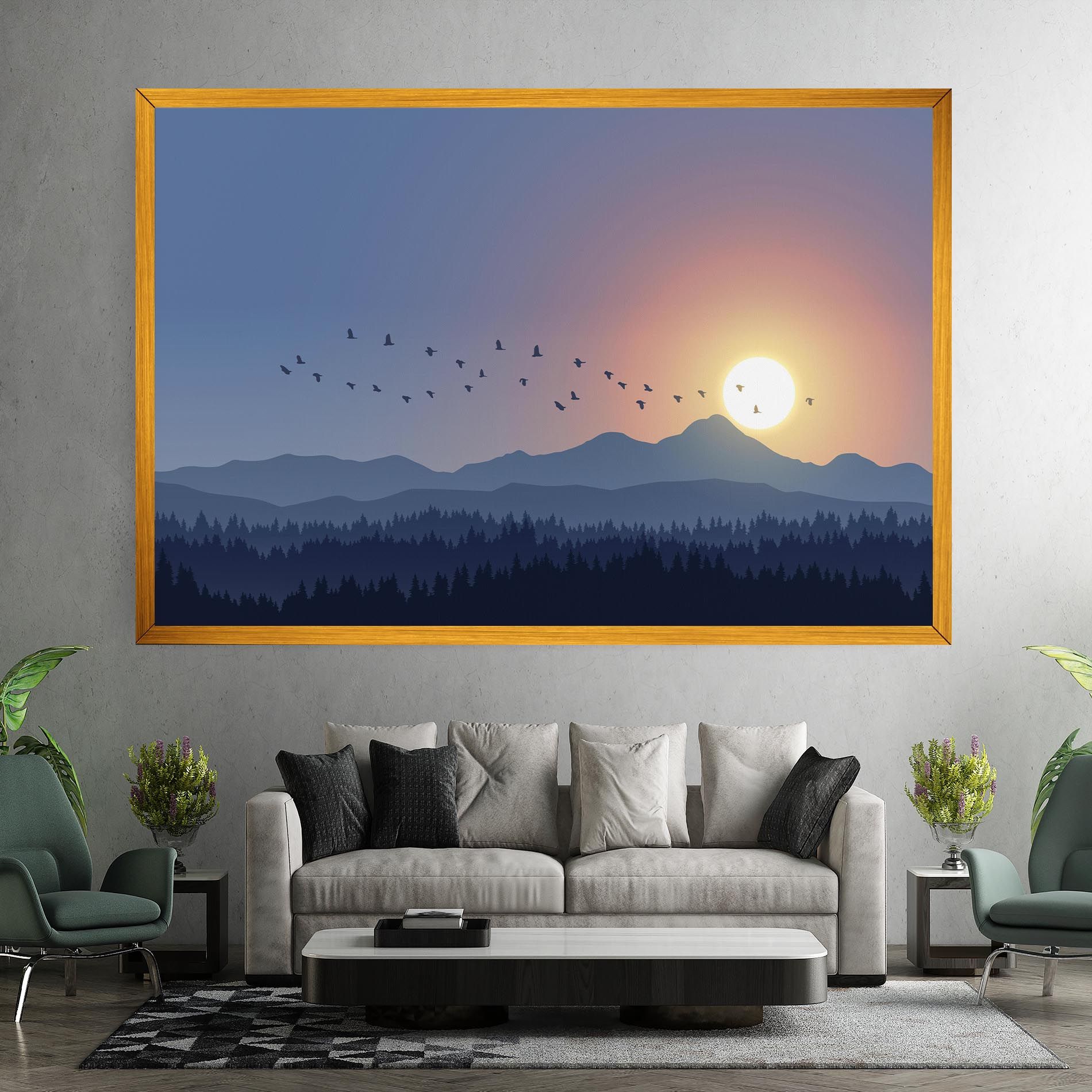 Sunset Birds View mockup 7