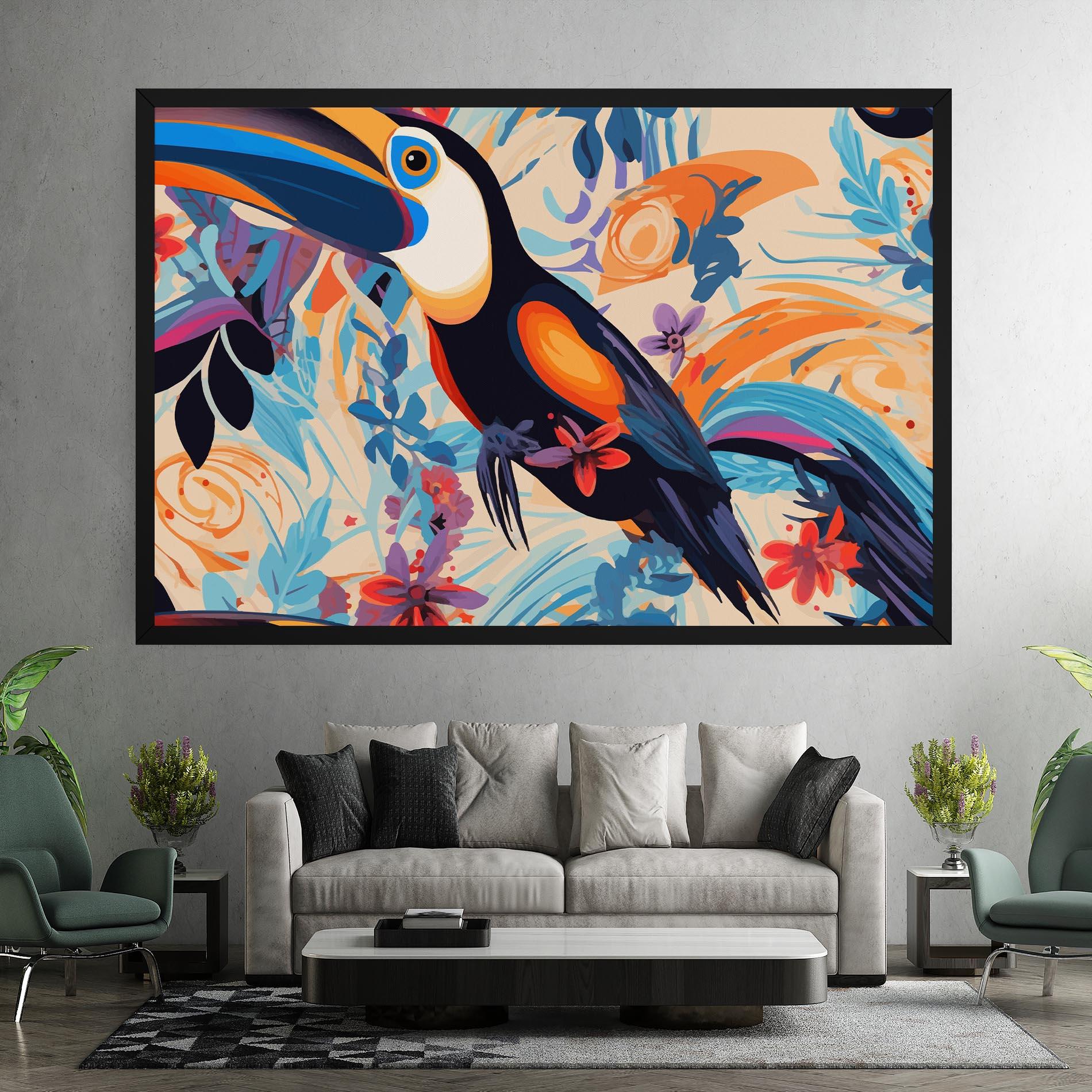 Картина на платно Colorful Toucan mockup 7