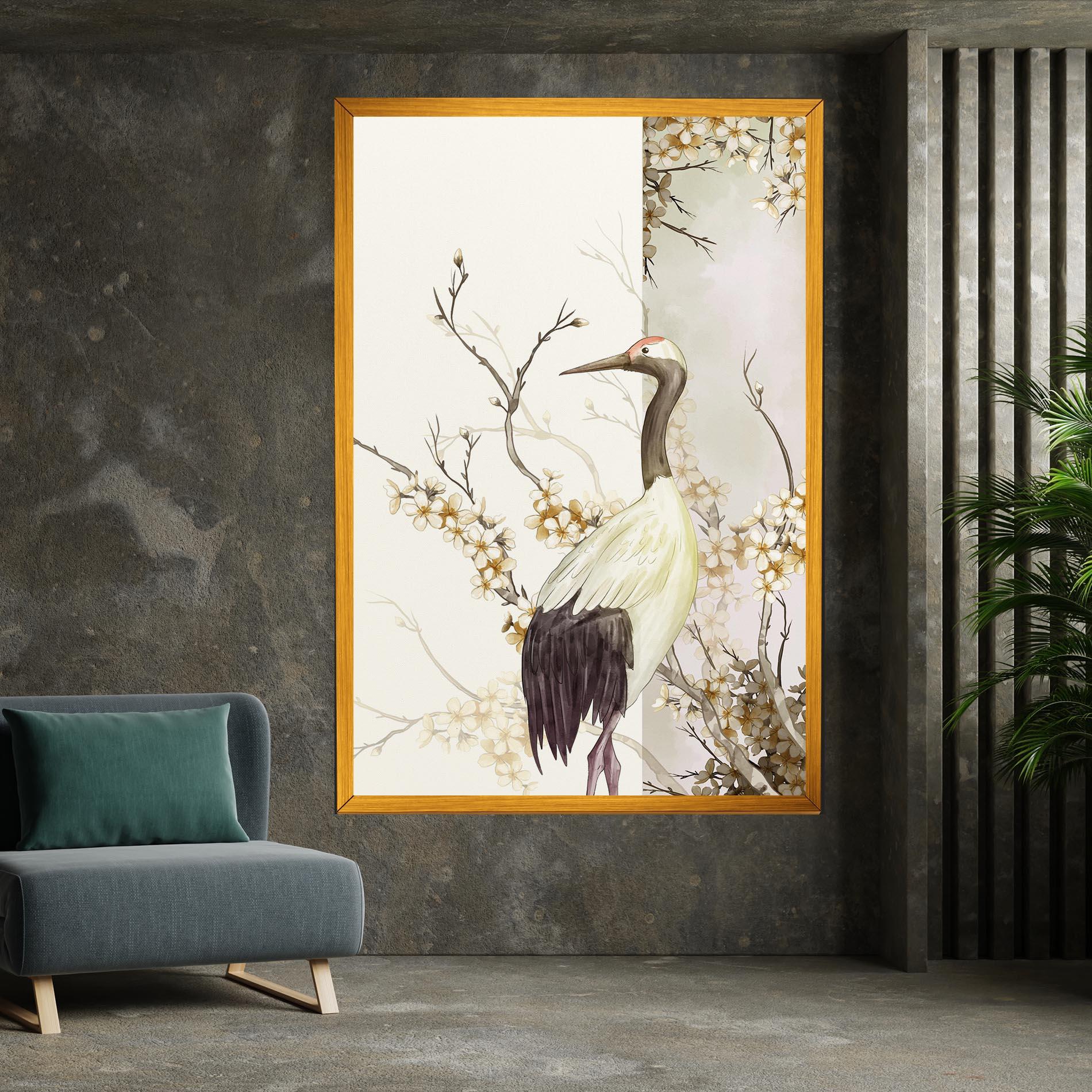 Картина на платно Asian Bird mockup 7
