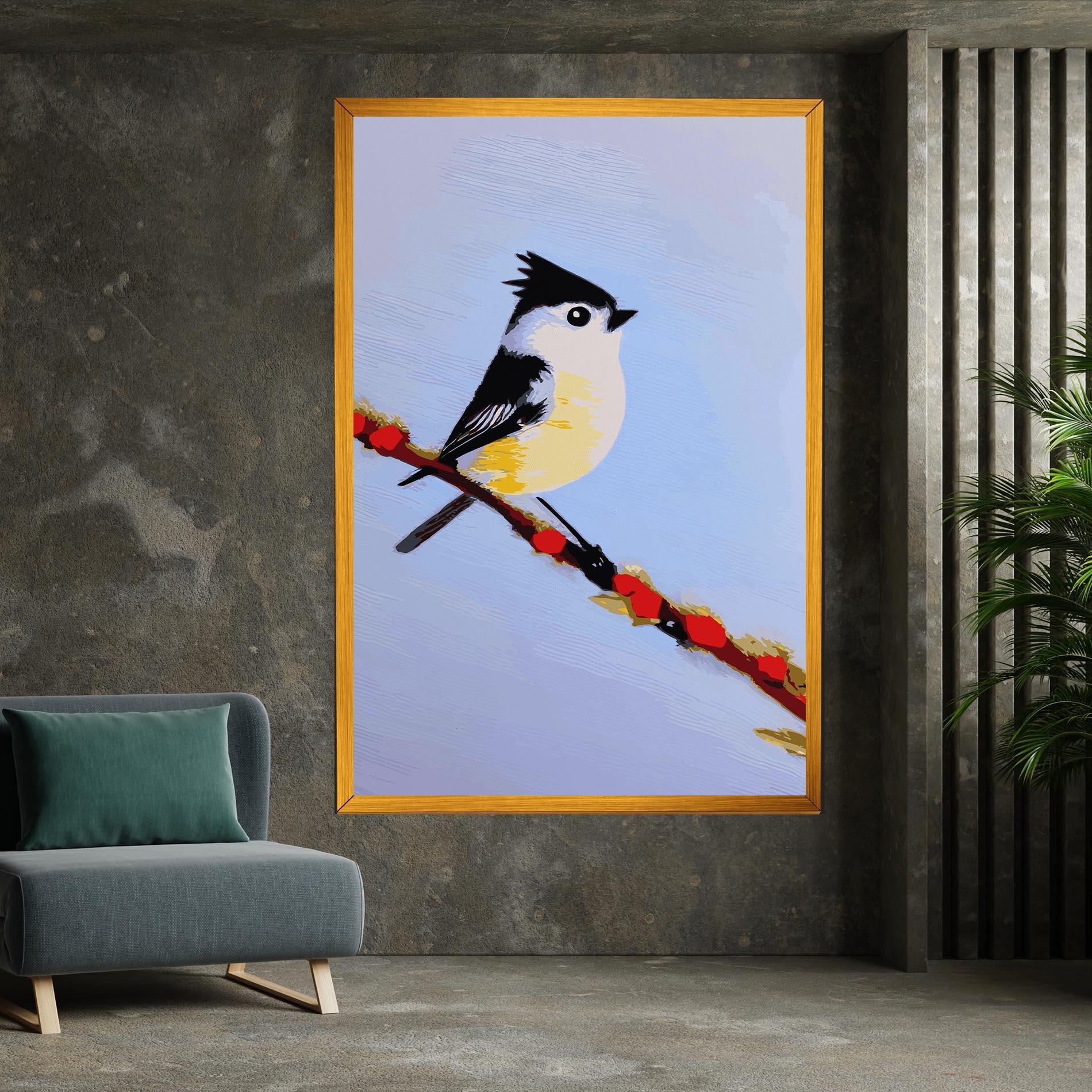 Картина на платно Bird Painting mockup 7