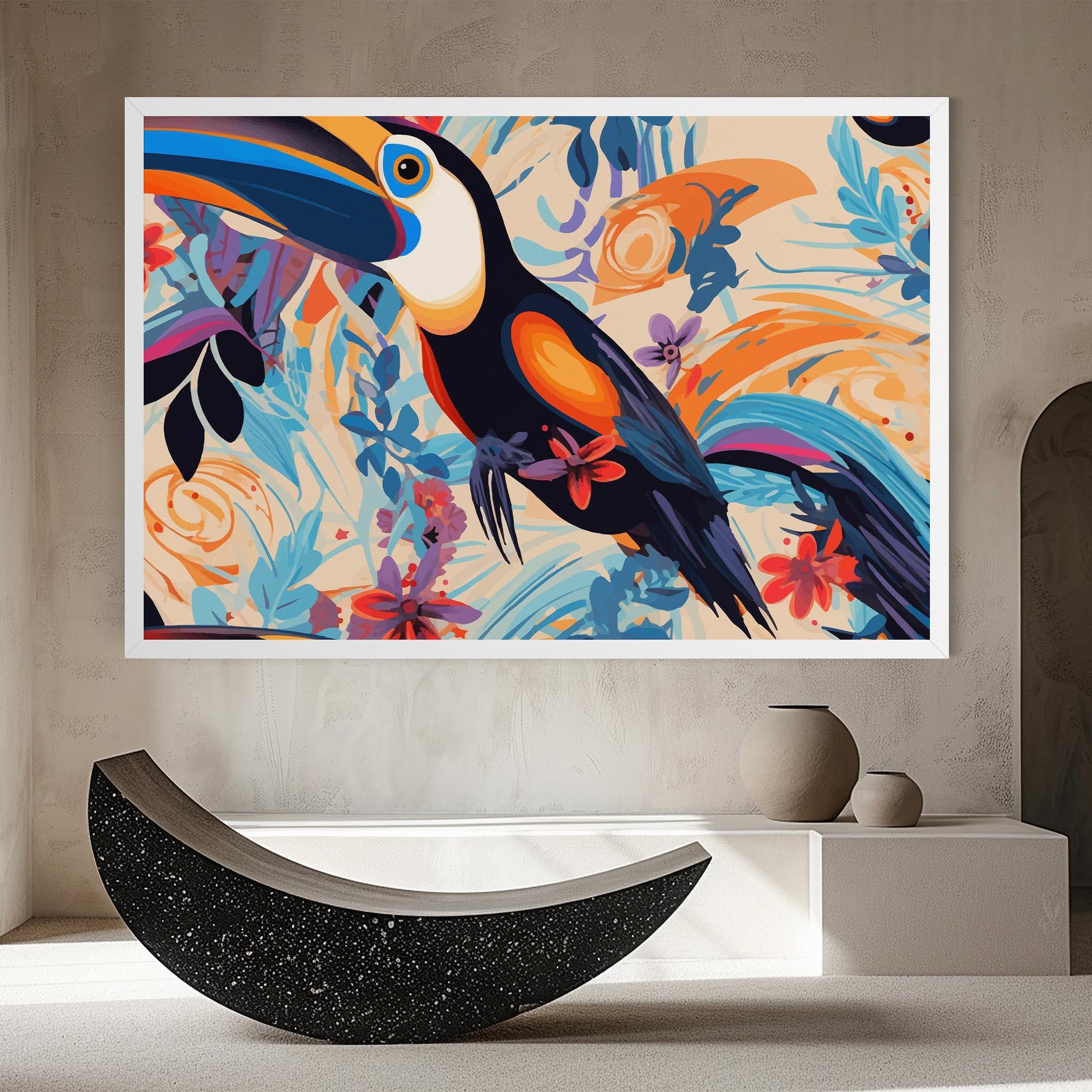 Картина на платно Colorful Toucan mockup 8