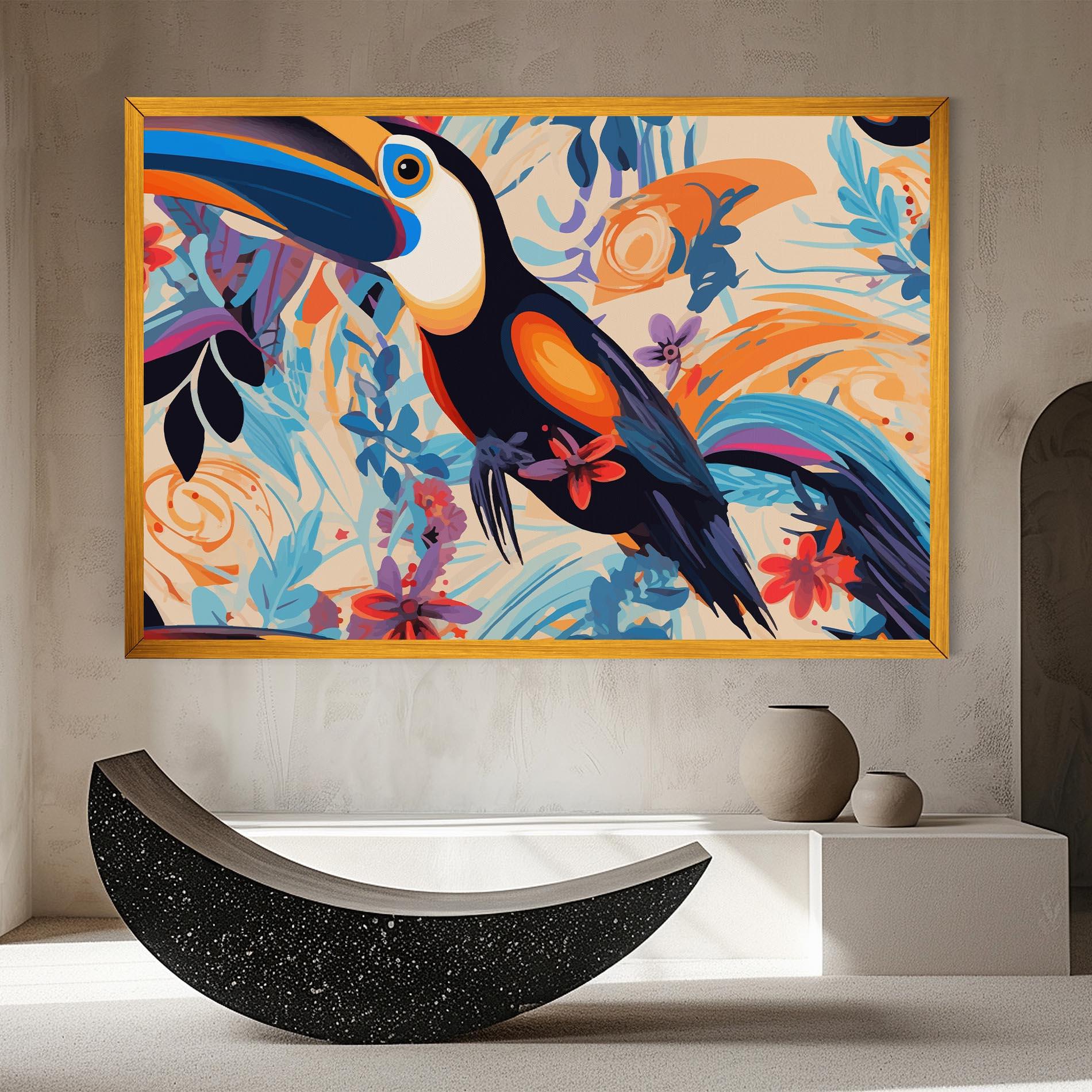 Картина на платно Colorful Toucan mockup 8