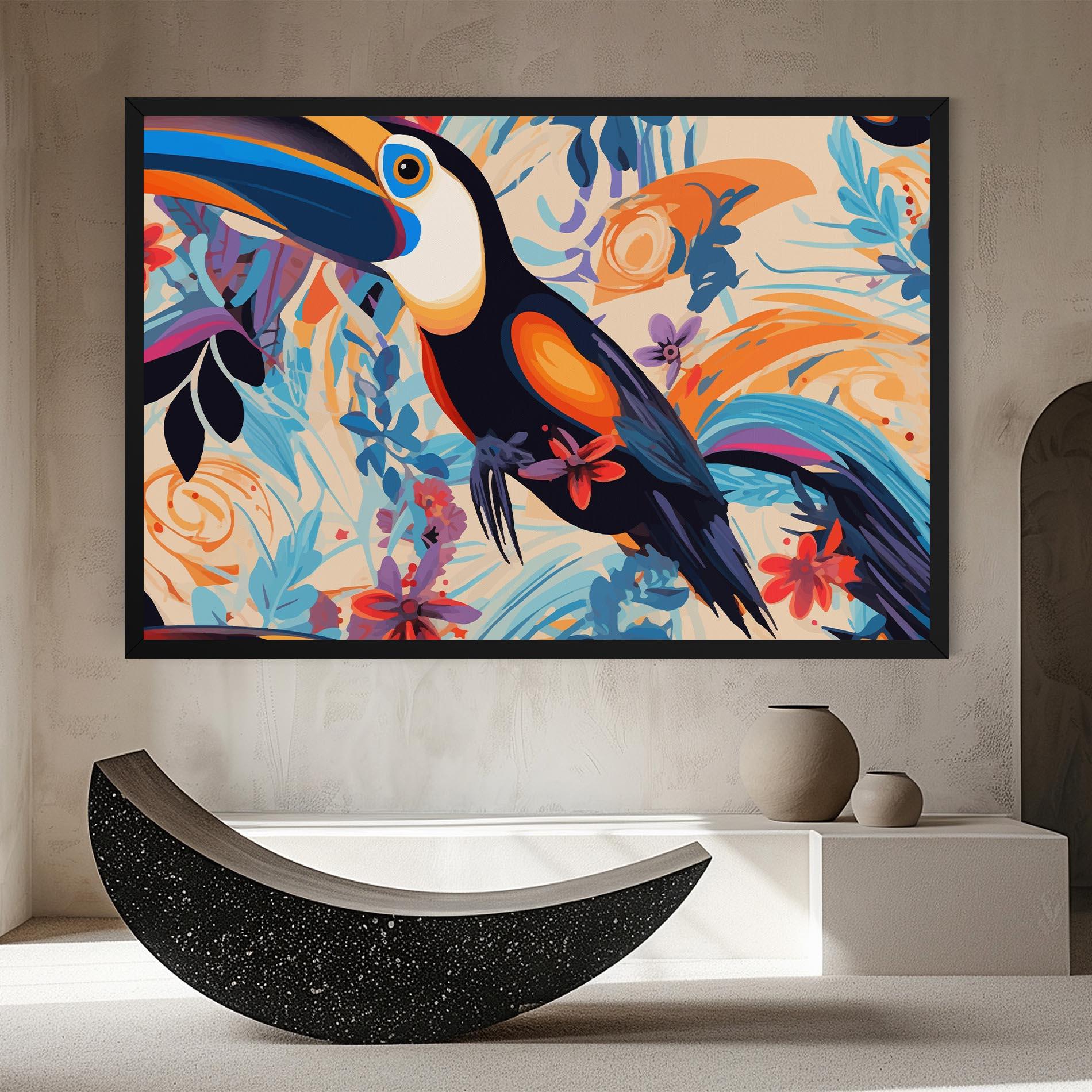 Картина на платно Colorful Toucan mockup 8