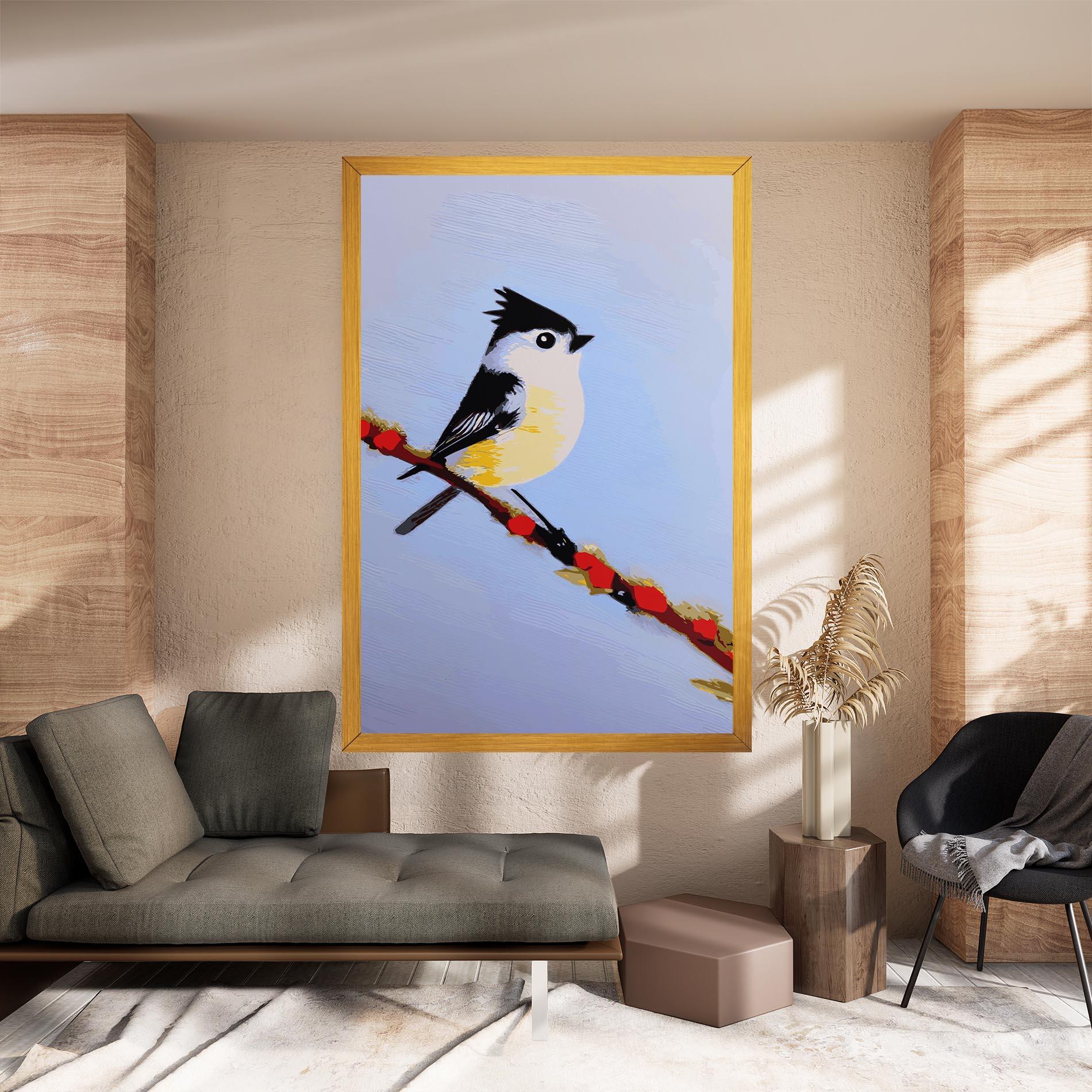 Картина на платно Bird Painting mockup 8