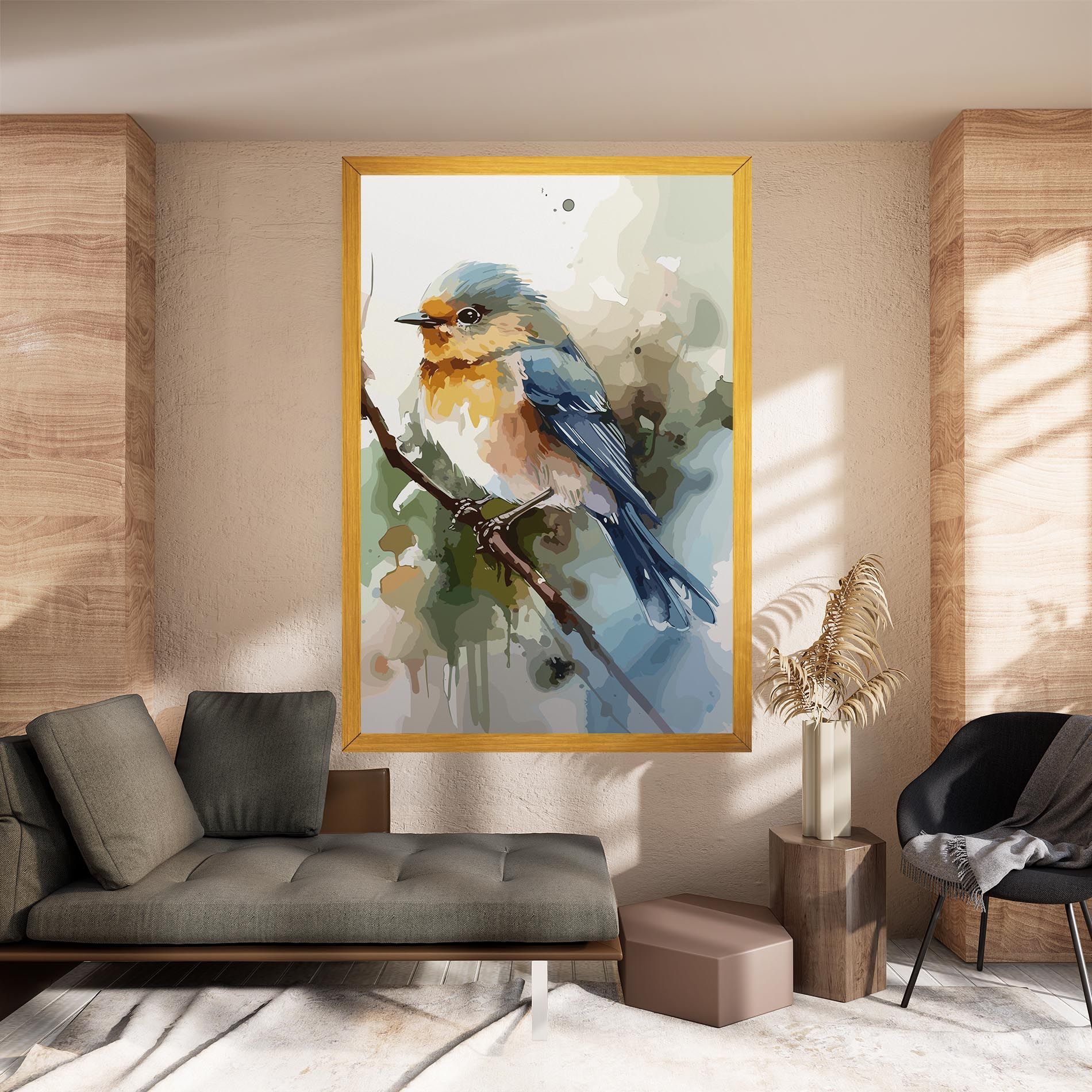 Blue Pretty Bird mockup 8