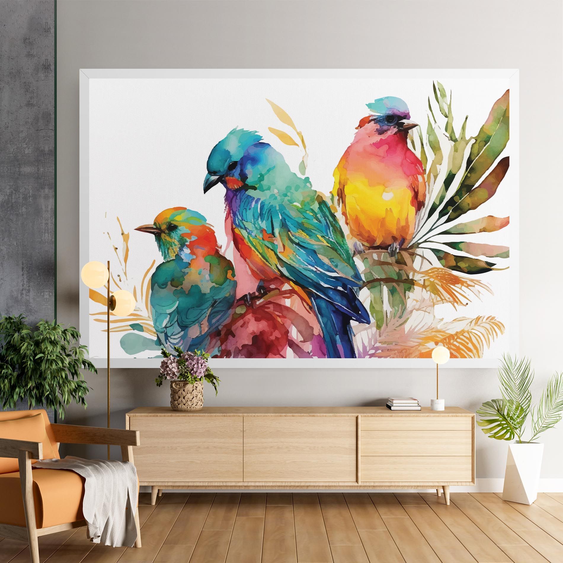 Colorful Birds mockup 9