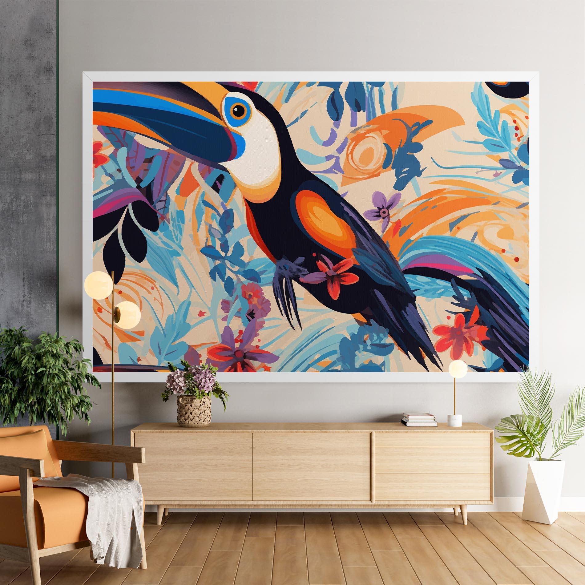 Картина на платно Colorful Toucan mockup 9