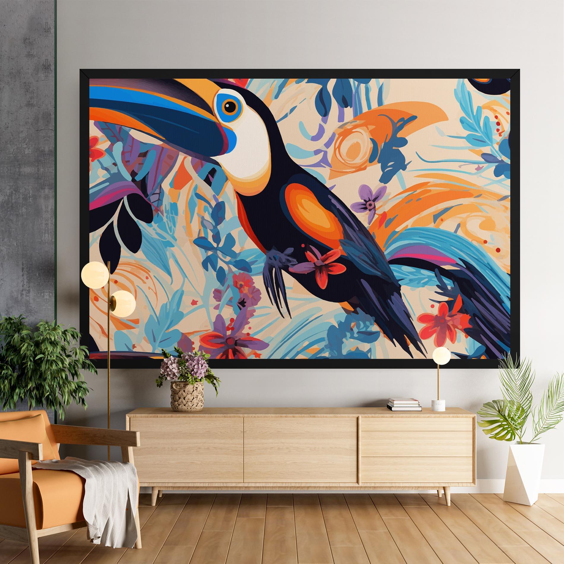 Картина на платно Colorful Toucan mockup 9