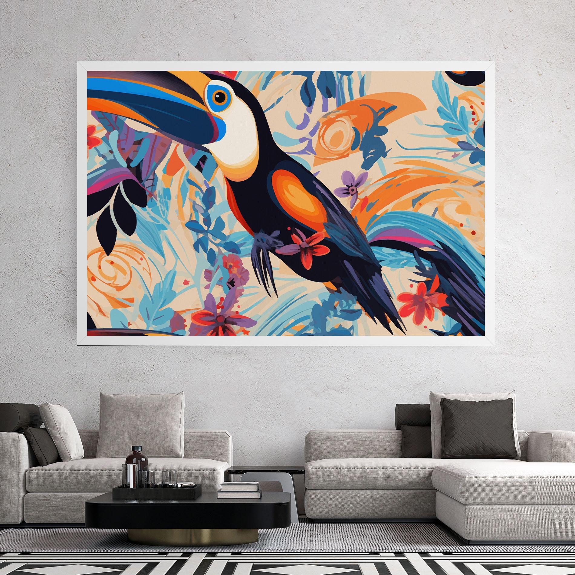 Картина на платно Colorful Toucan mockup 2