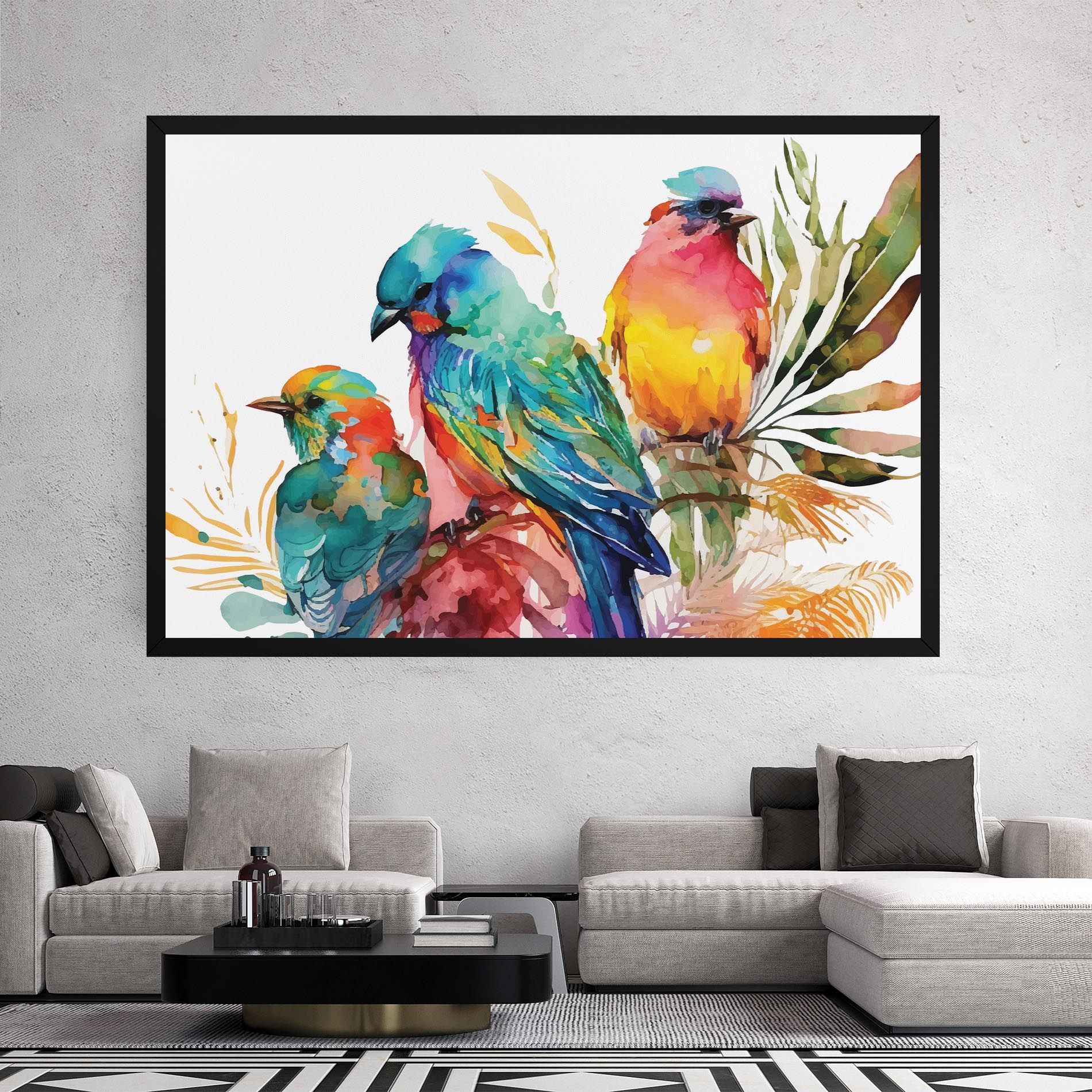 Colorful Birds mockup 2
