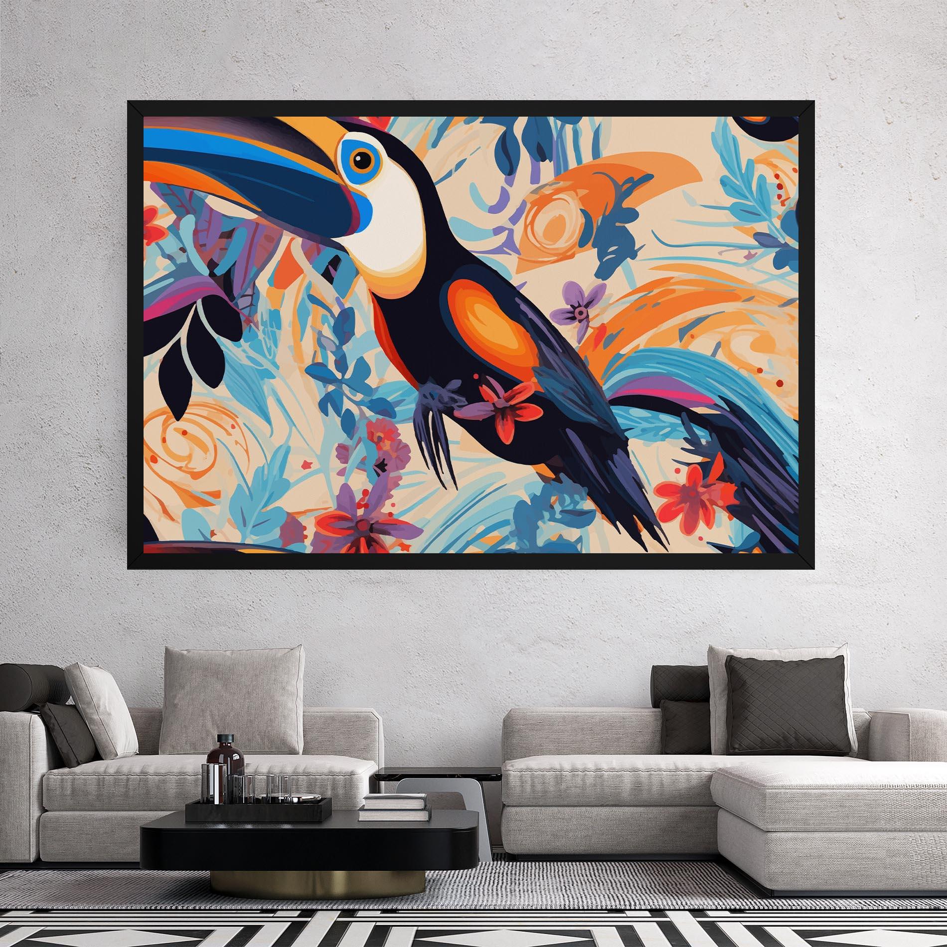 Картина на платно Colorful Toucan mockup 2