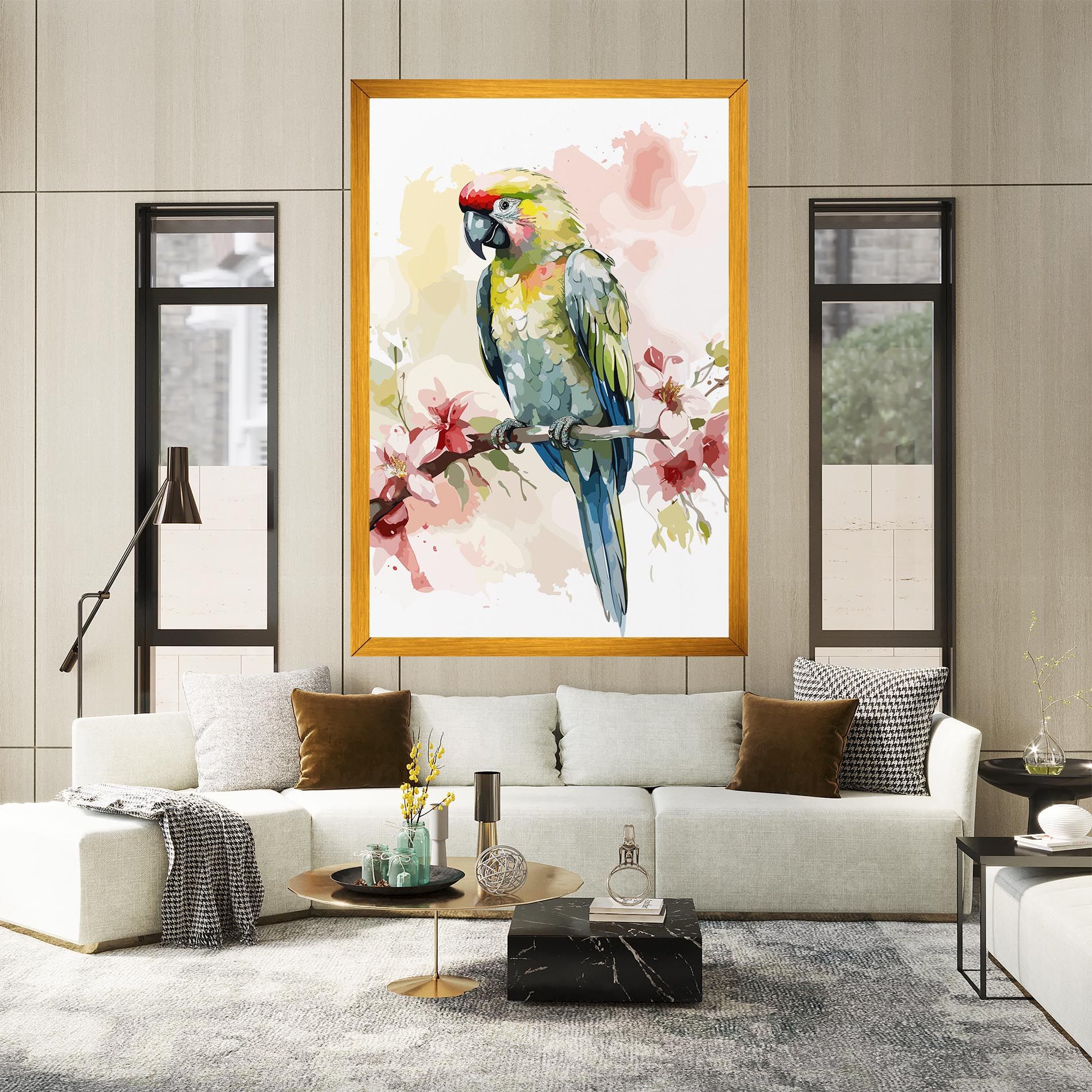 Beautiful Parrot mockup 2