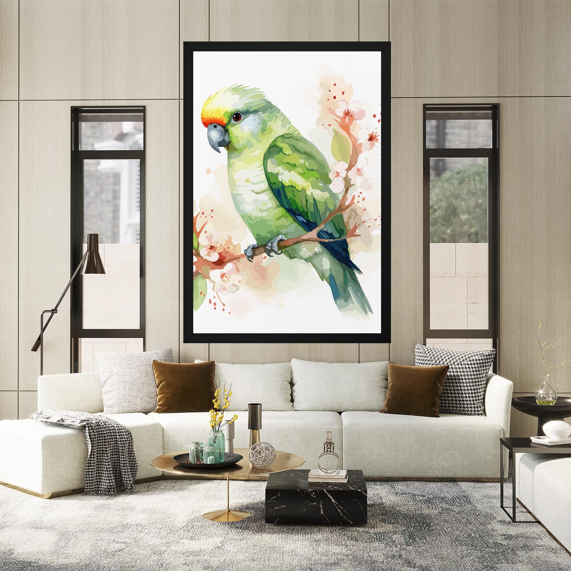 Pretty Green Parrot mockup 2