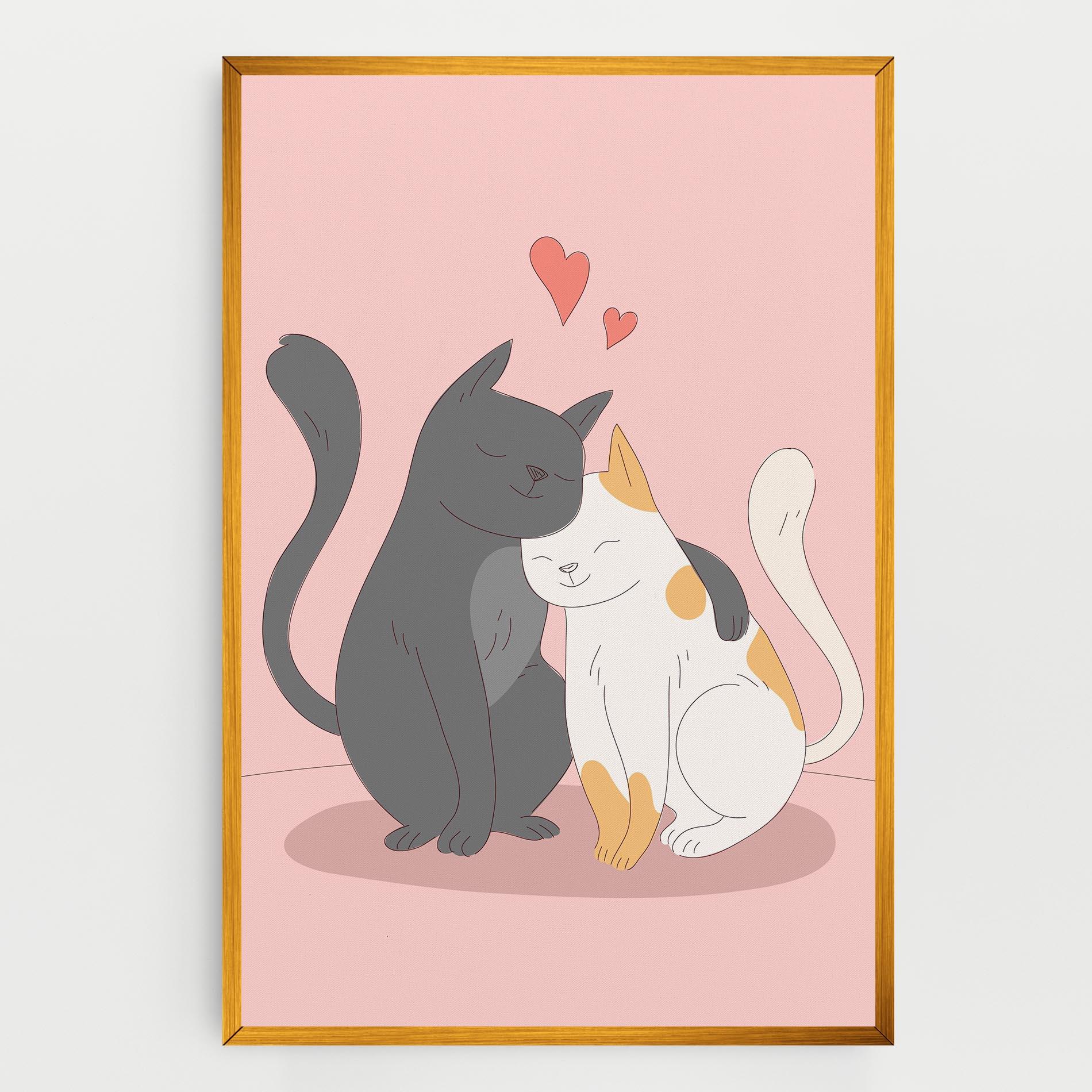 Картина на платно Lover Cats mockup 0