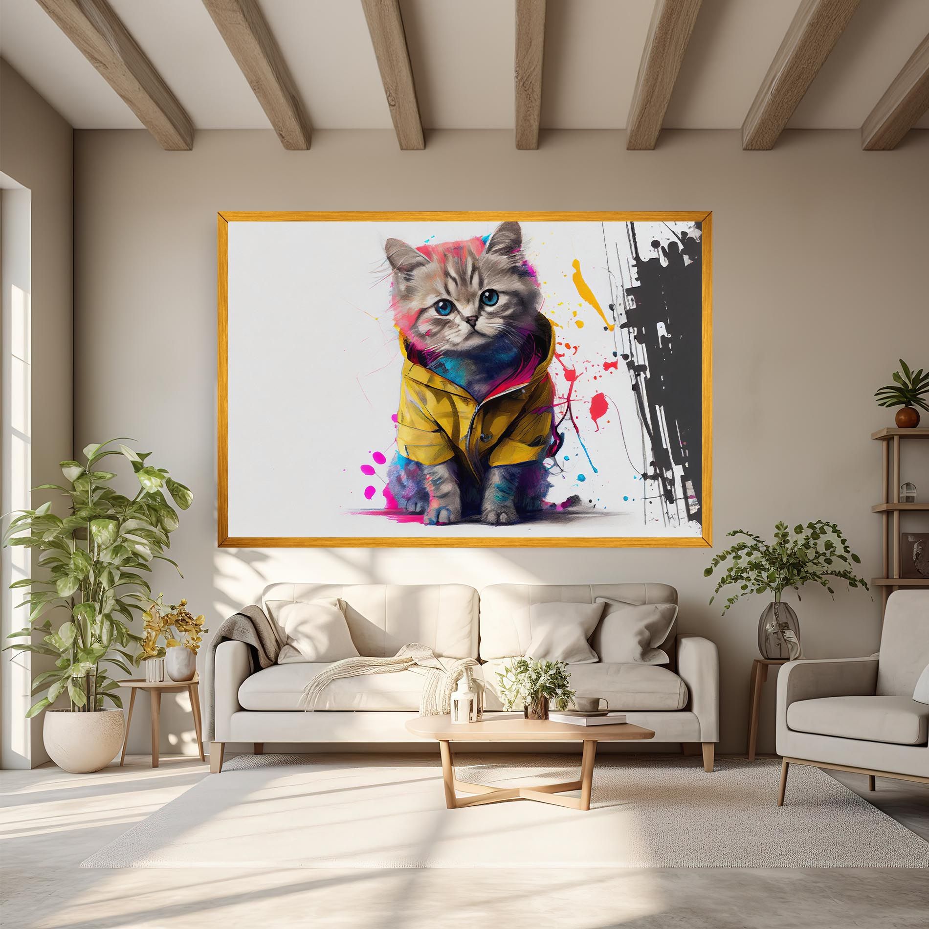 Fluffy Kitten With Clothes mockup 6