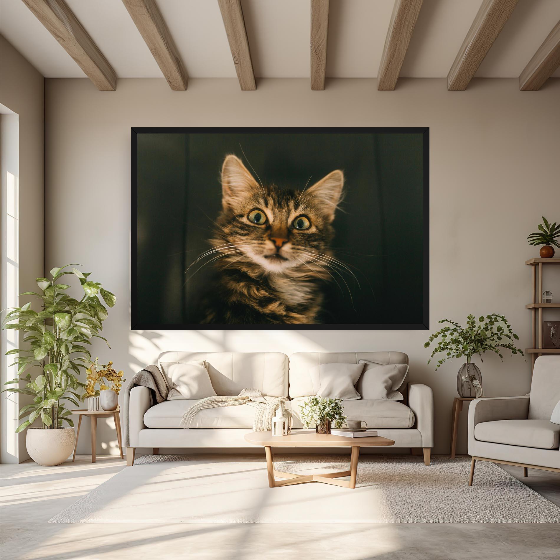Картина на платно Amazed Cat mockup 6