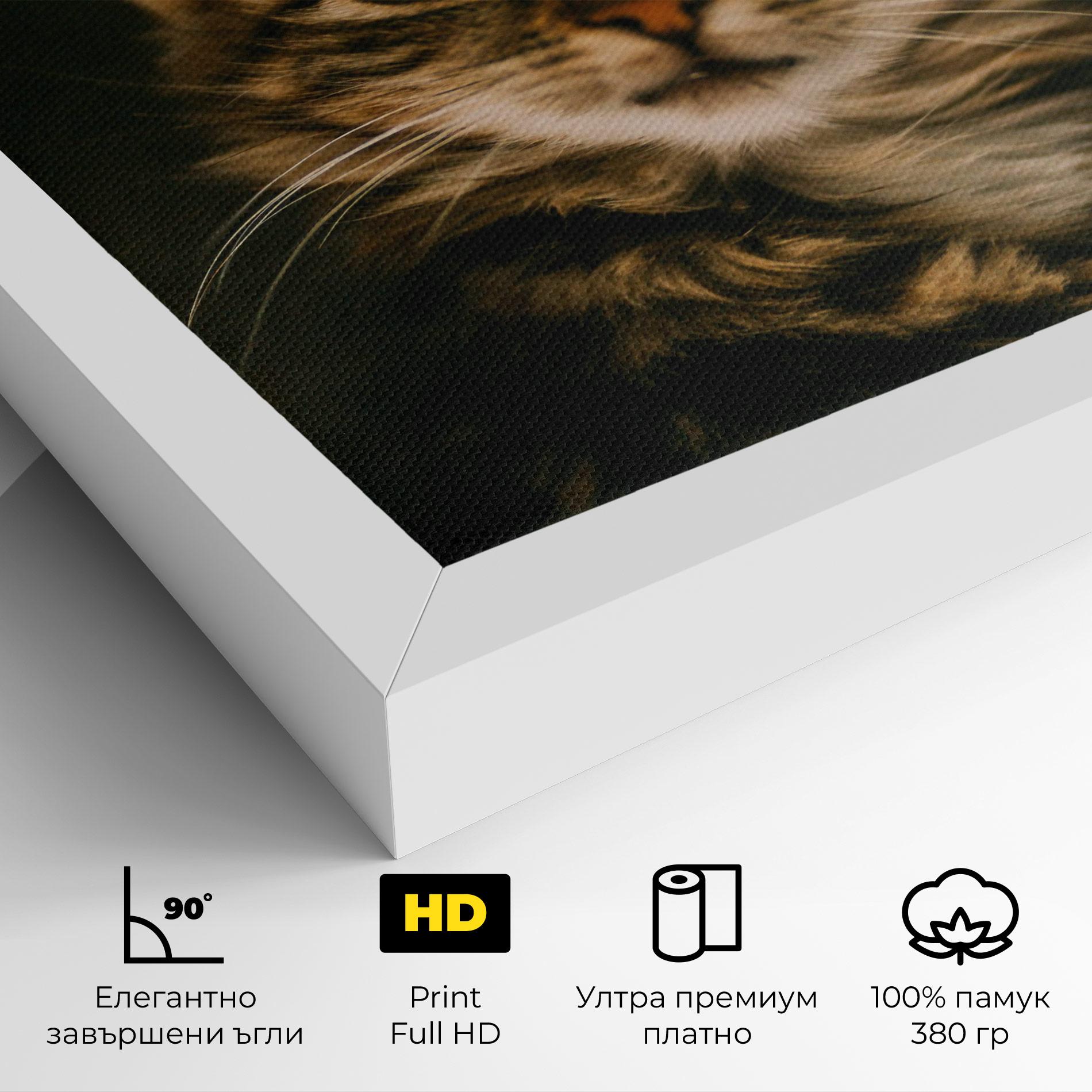 Картина на платно Amazed Cat mockup 4