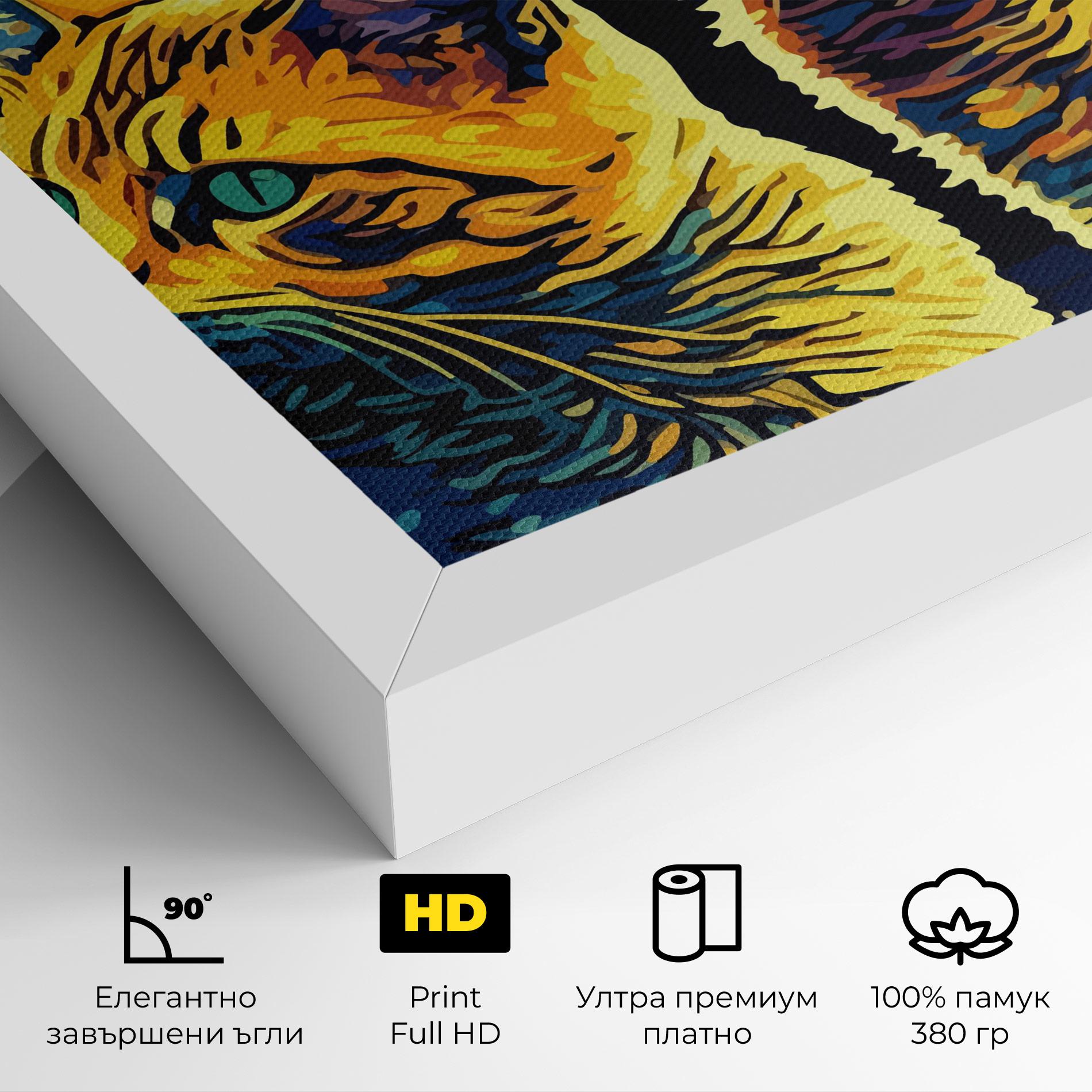 Картина на платно Cat Painting mockup 4
