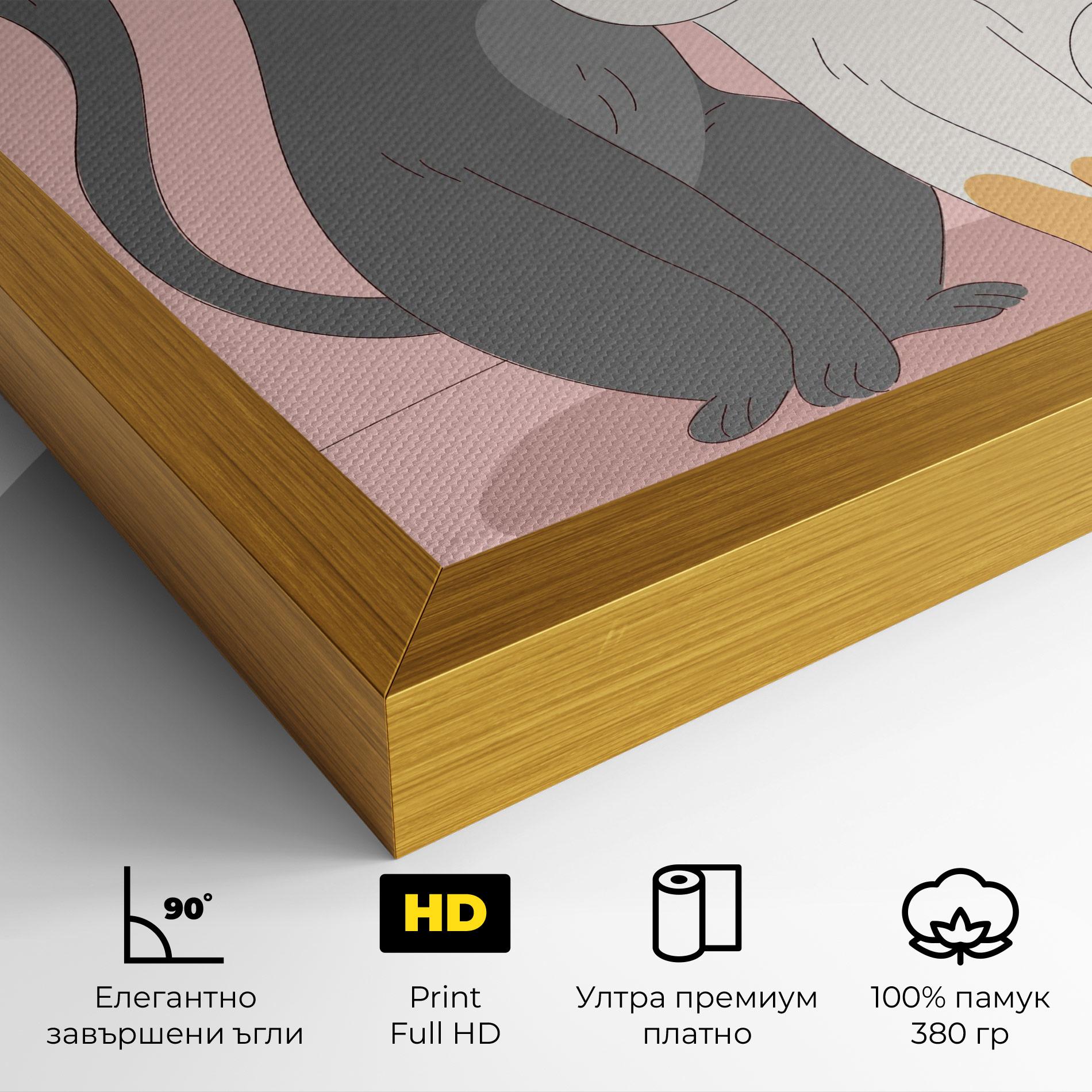 Картина на платно Lover Cats mockup 4