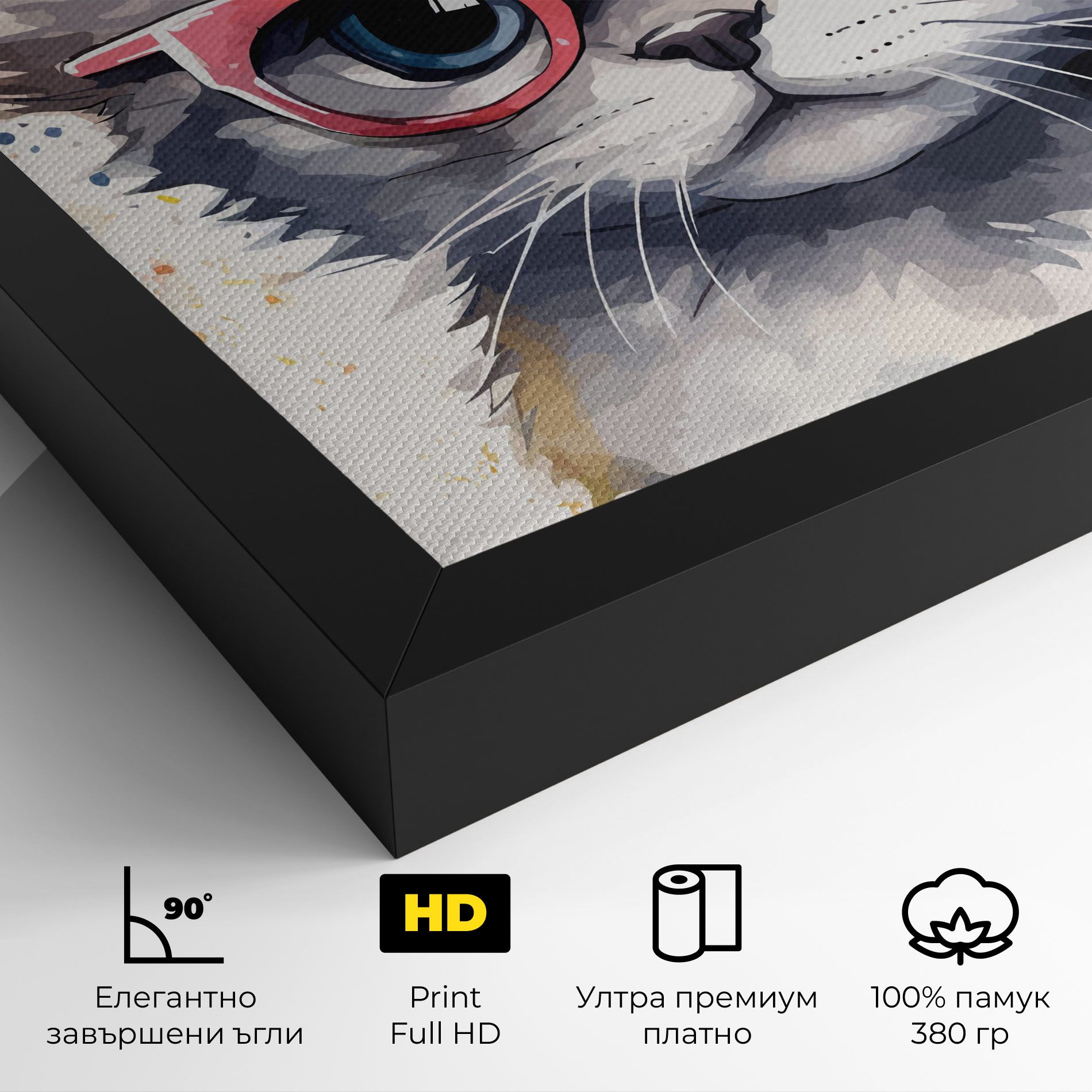 Adorable Grey Cat mockup 4