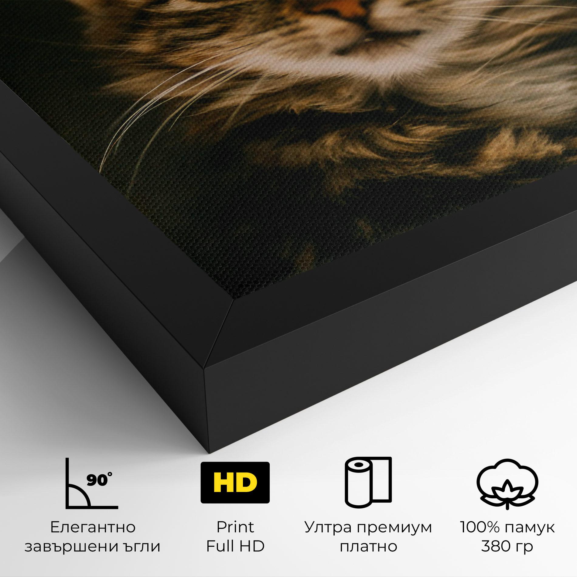 Картина на платно Amazed Cat mockup 4