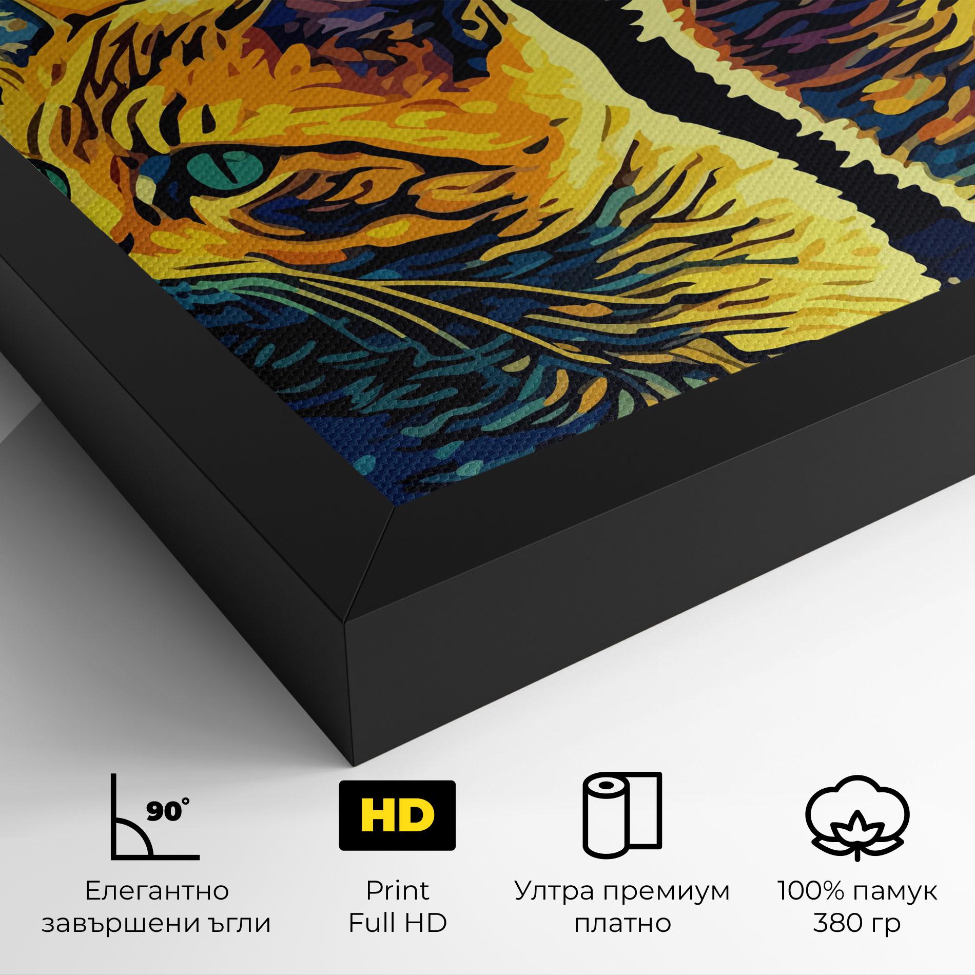 Картина на платно Cat Painting mockup 4