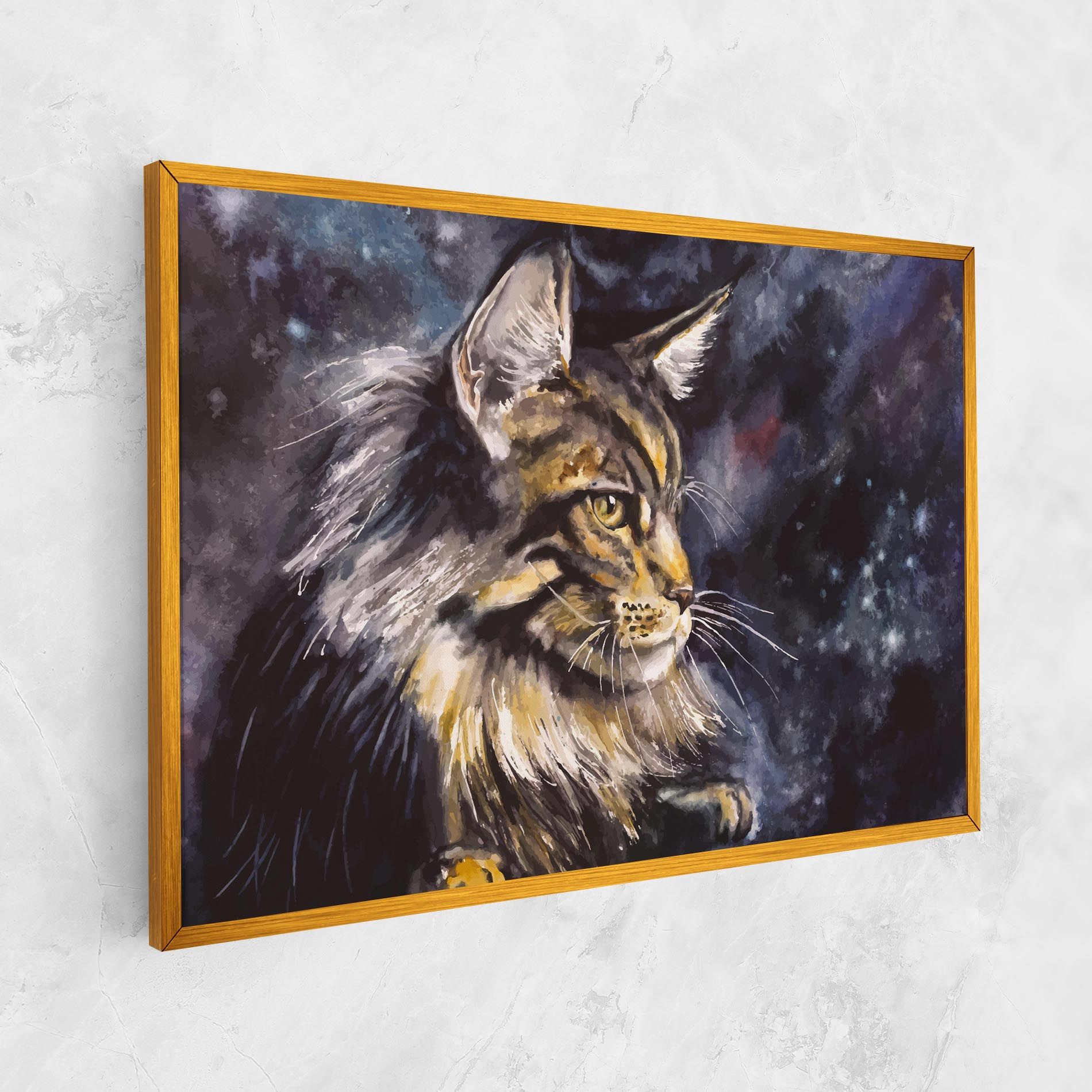 Cat Watercolor Art mockup 1