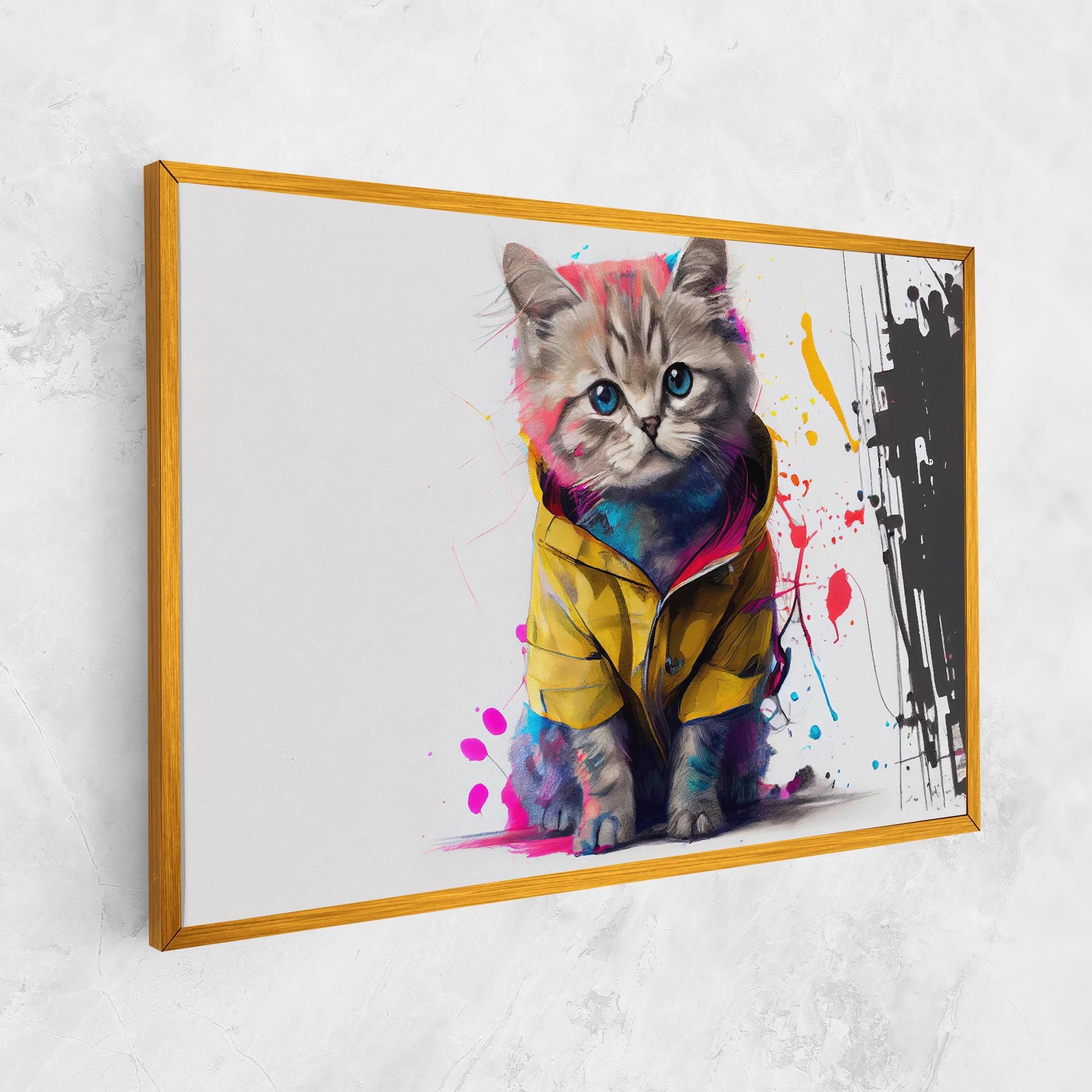 Fluffy Kitten With Clothes mockup 1
