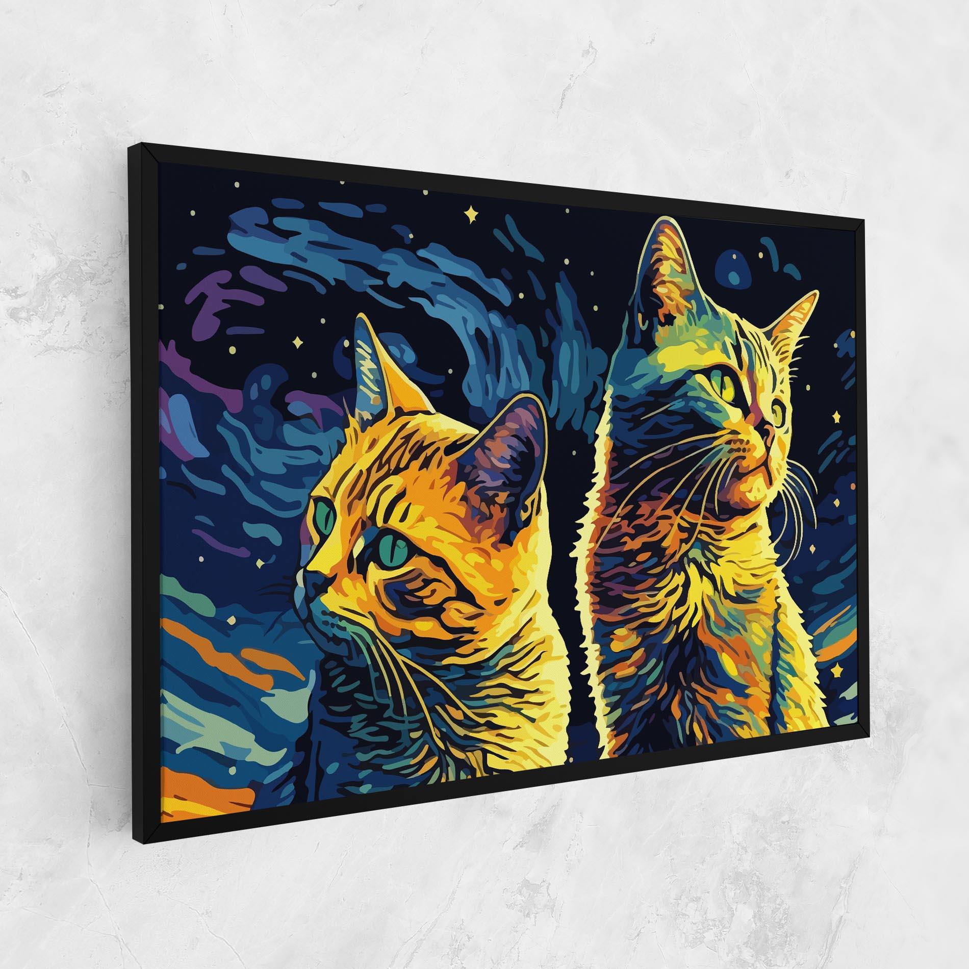 Картина на платно Cat Painting mockup 1