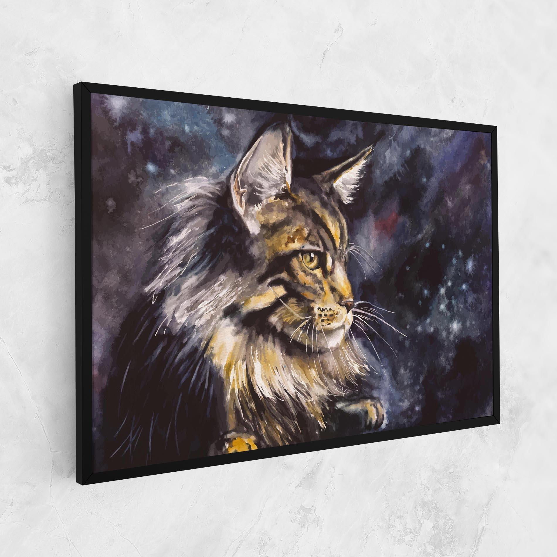 Картина на платно Cat Watercolor Art mockup 1