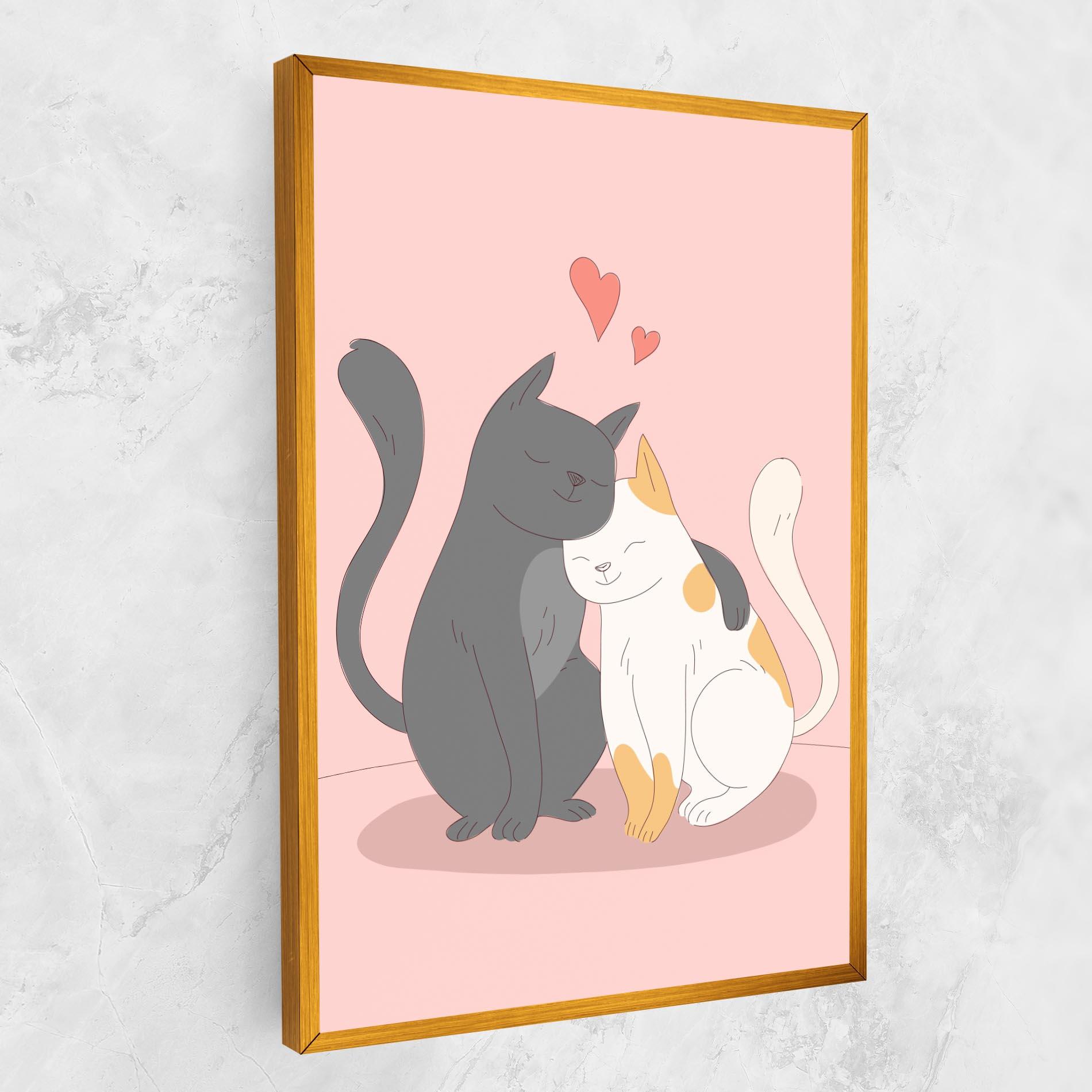 Картина на платно Lover Cats mockup 1