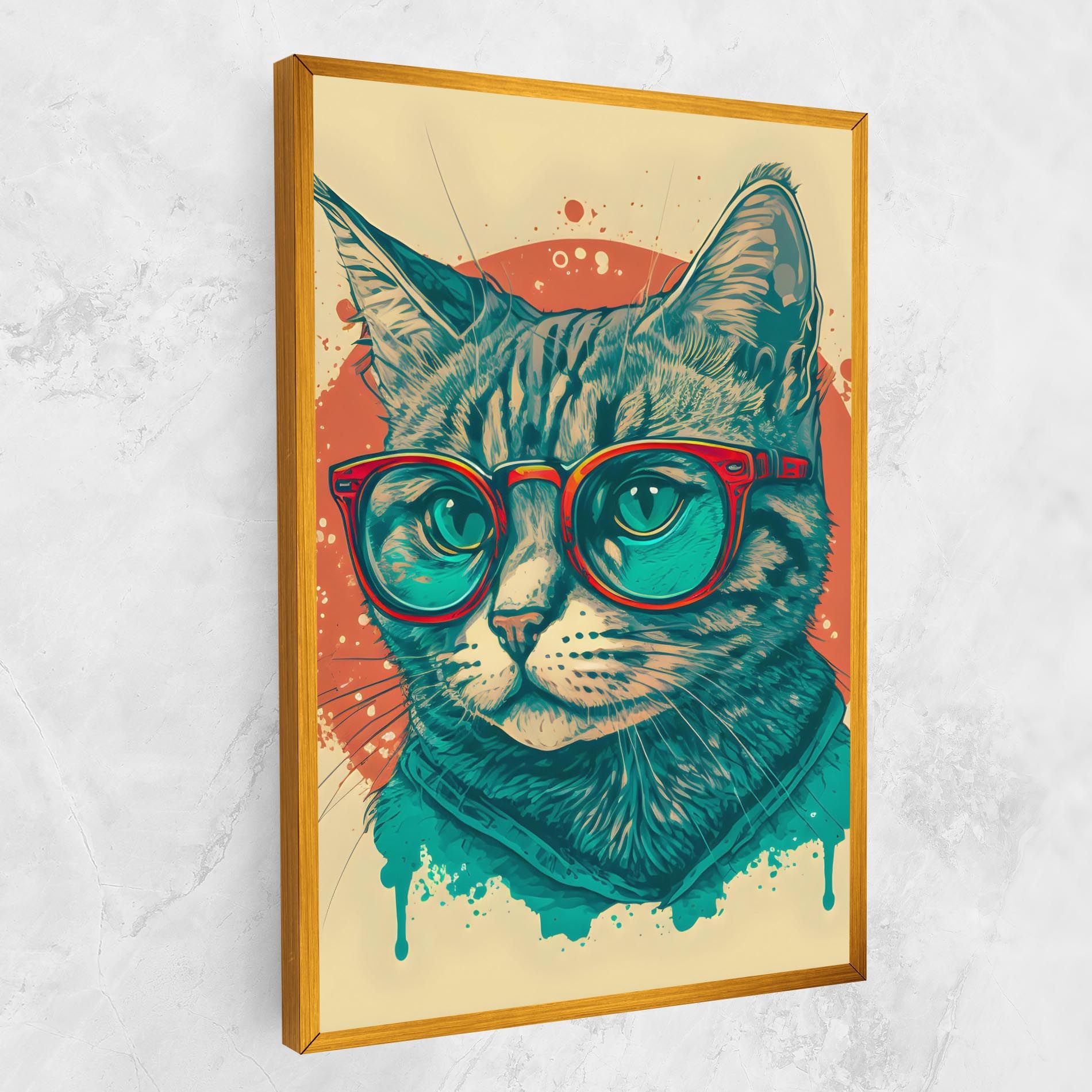 Red Glasses Cat mockup 1