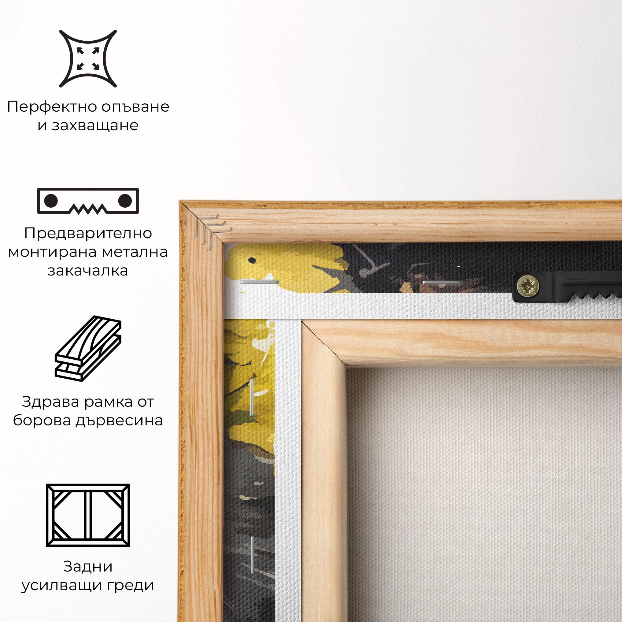 Картина на платно Beautiful Black Cat mockup 5