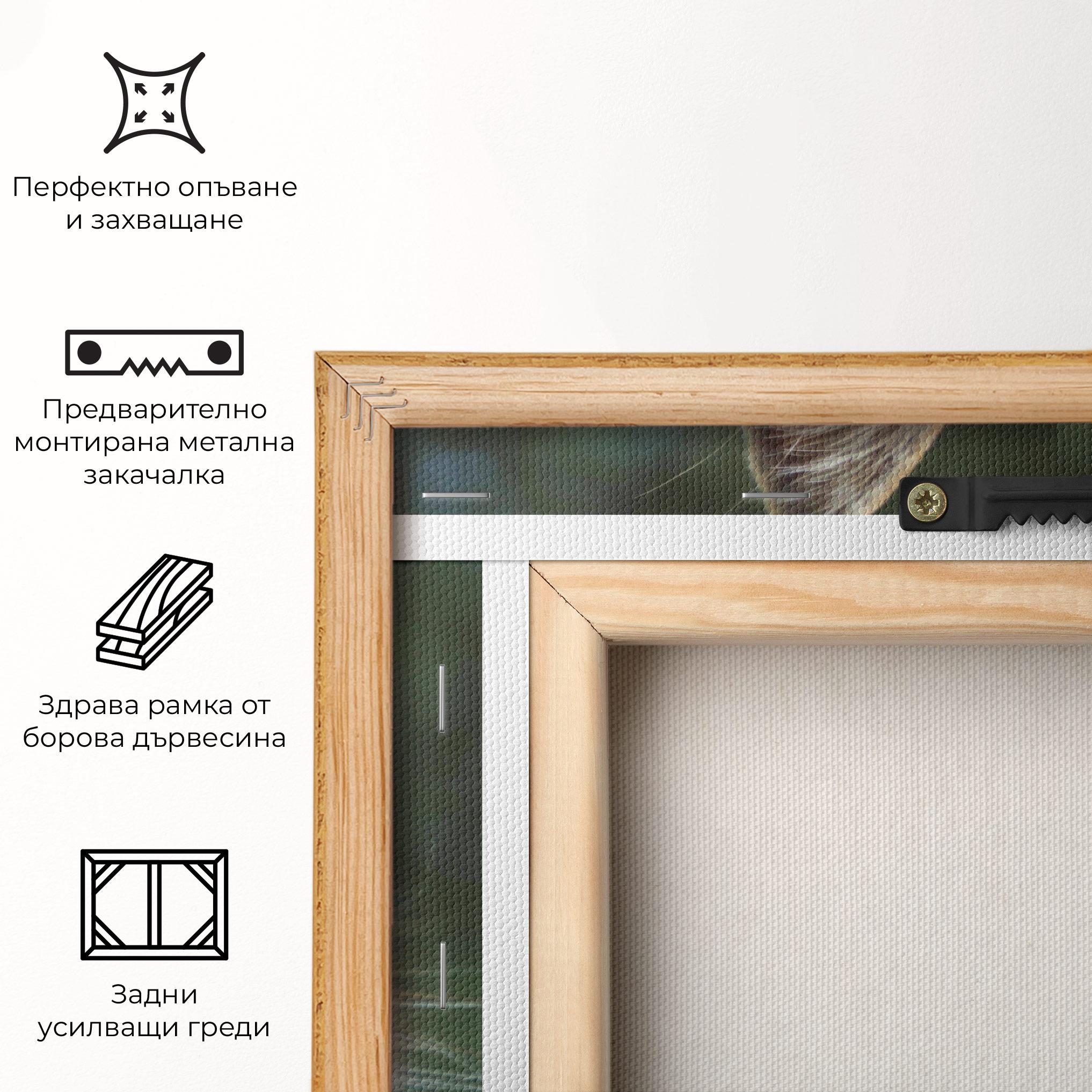 Картина на платно Blue Eyes Cutie mockup 5