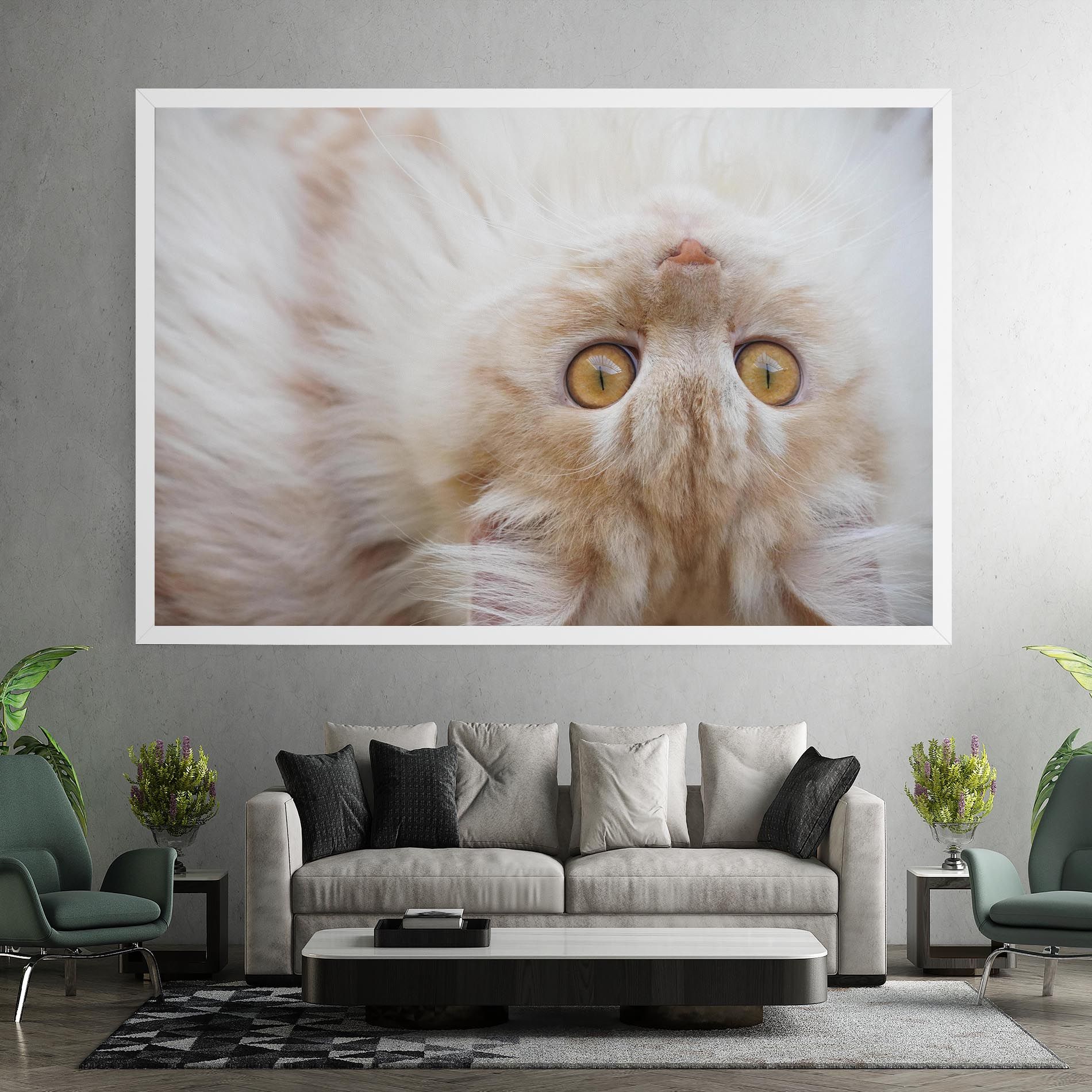 Close Up Yellow Eyes Cat mockup 7