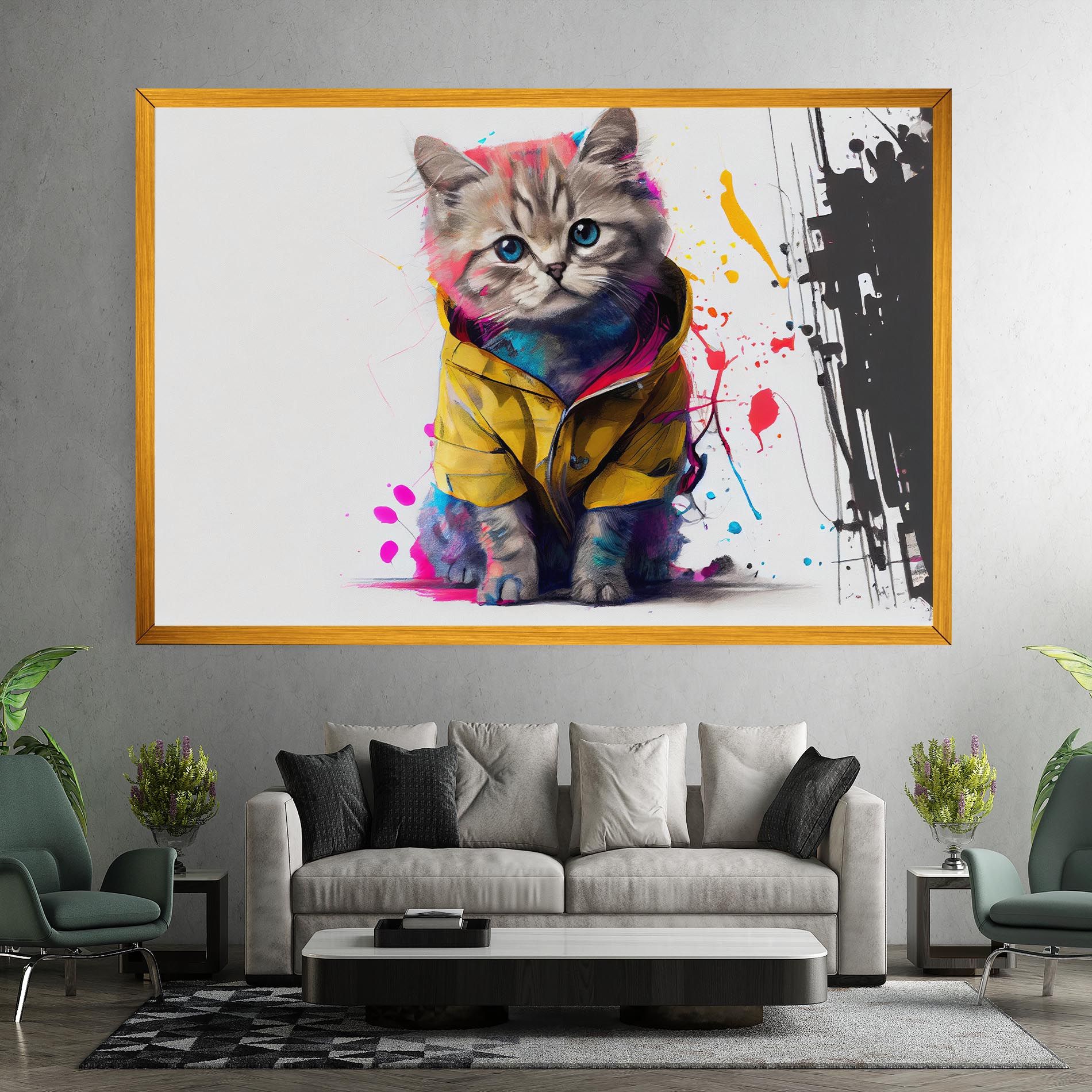 Fluffy Kitten With Clothes mockup 7