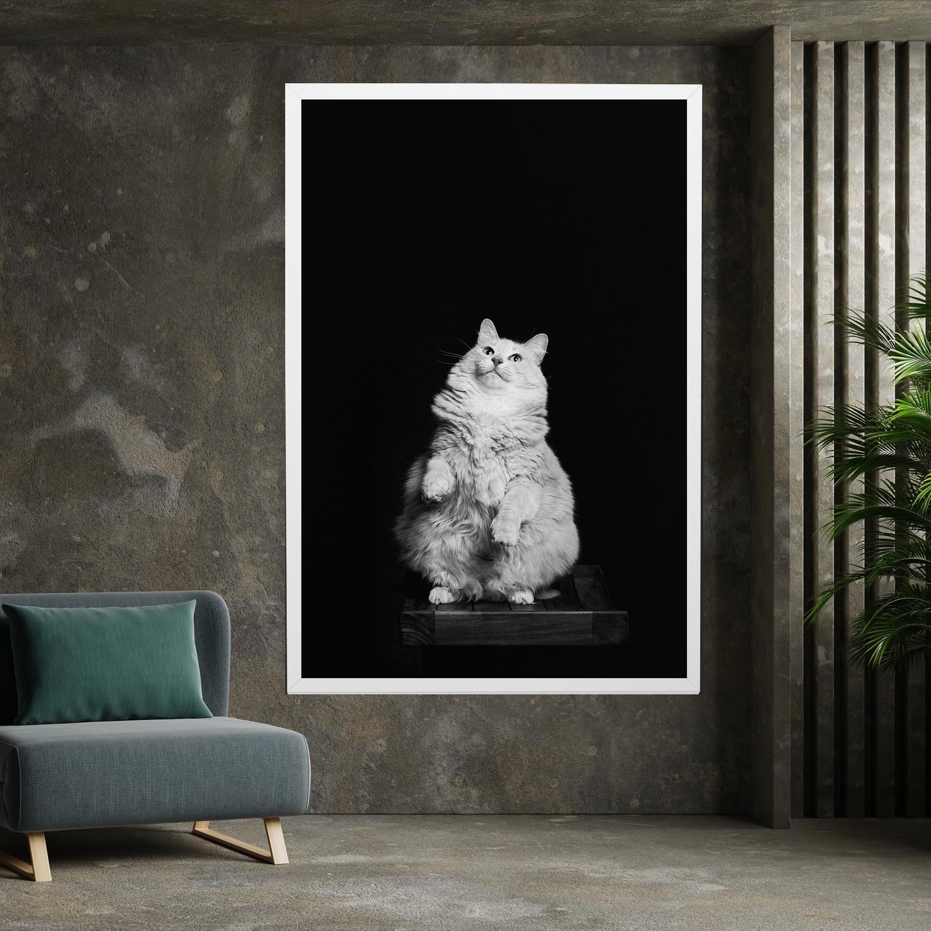 Картина на платно Big Fluffy Cat mockup 7