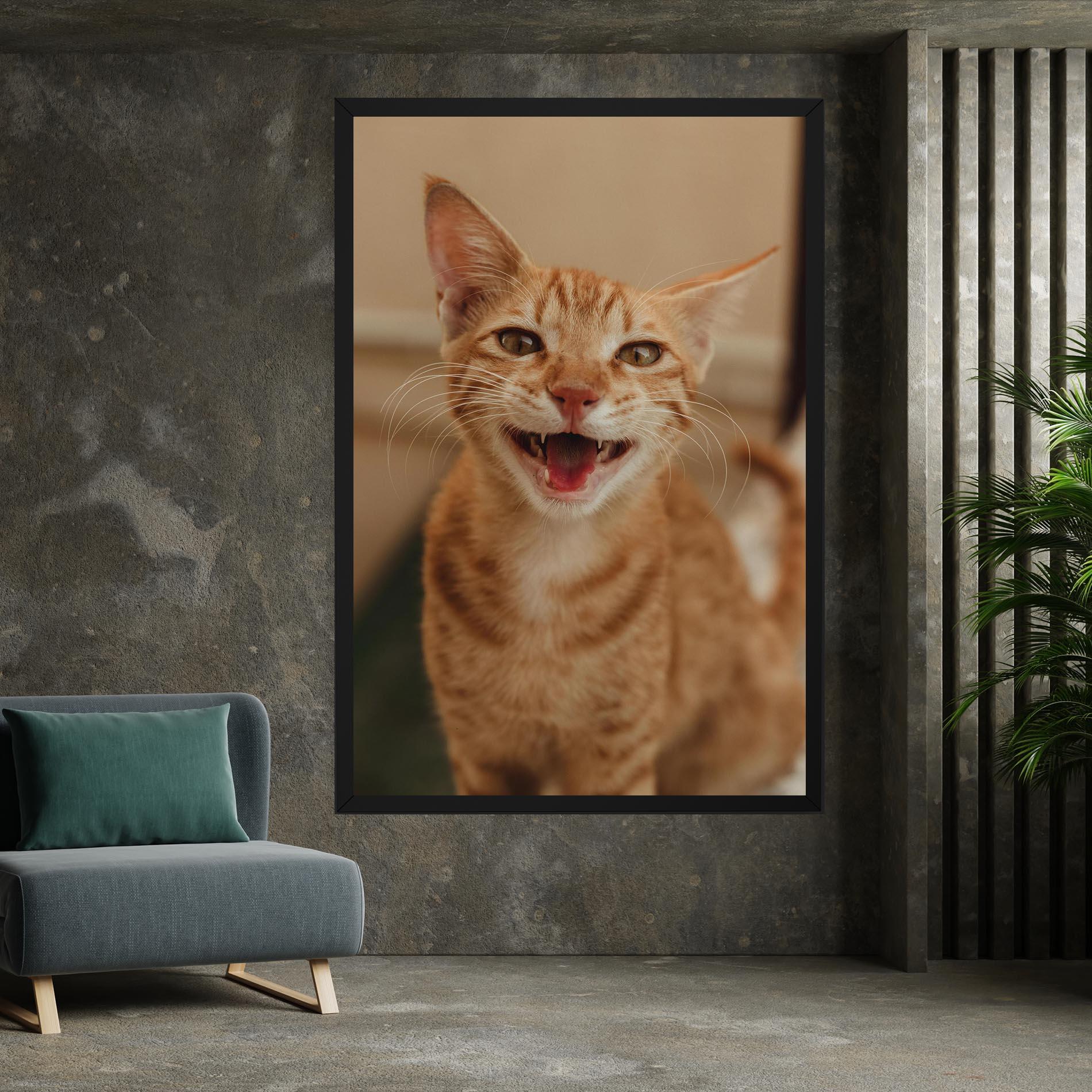 Картина на платно Orange Cat Smiling mockup 7