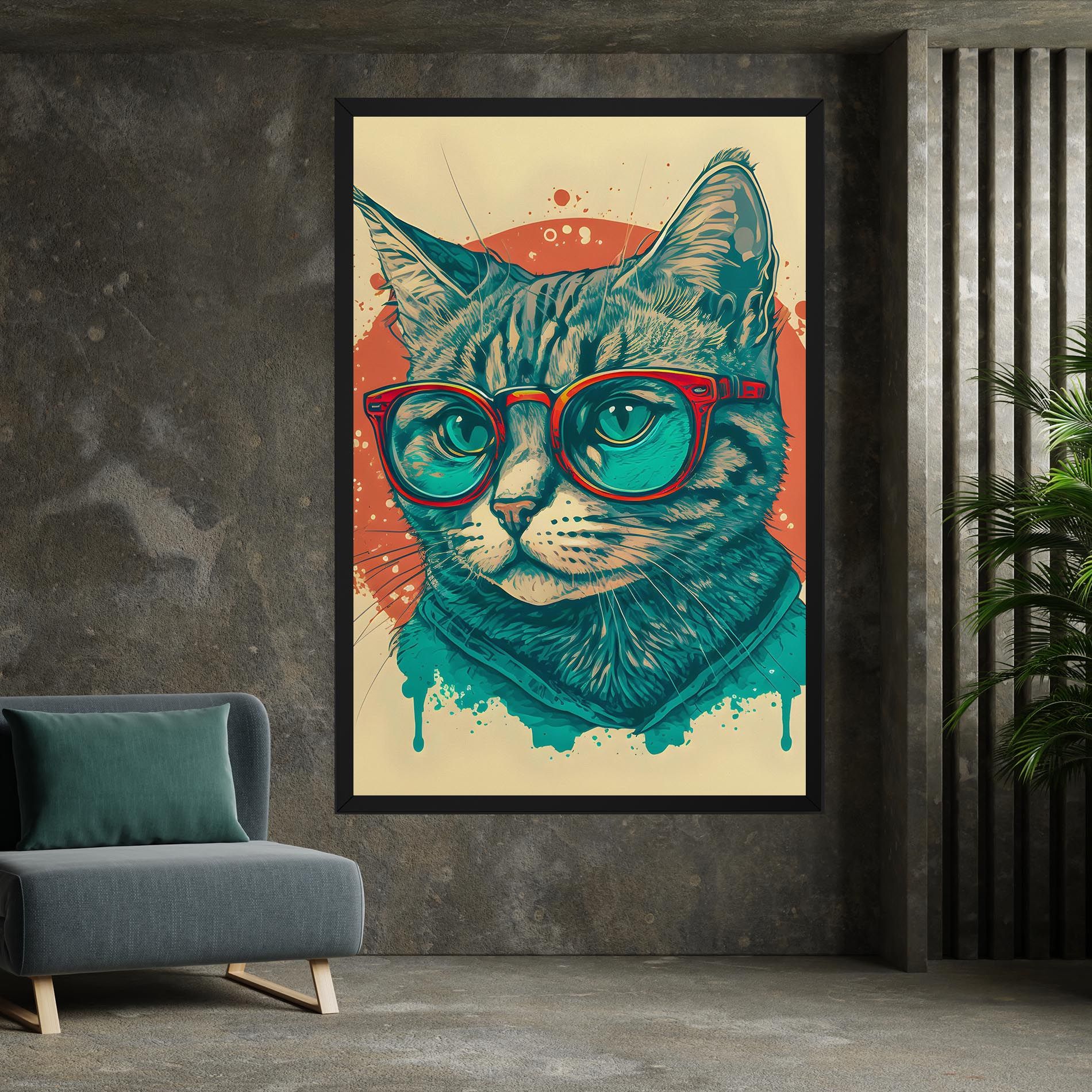 Red Glasses Cat mockup 7