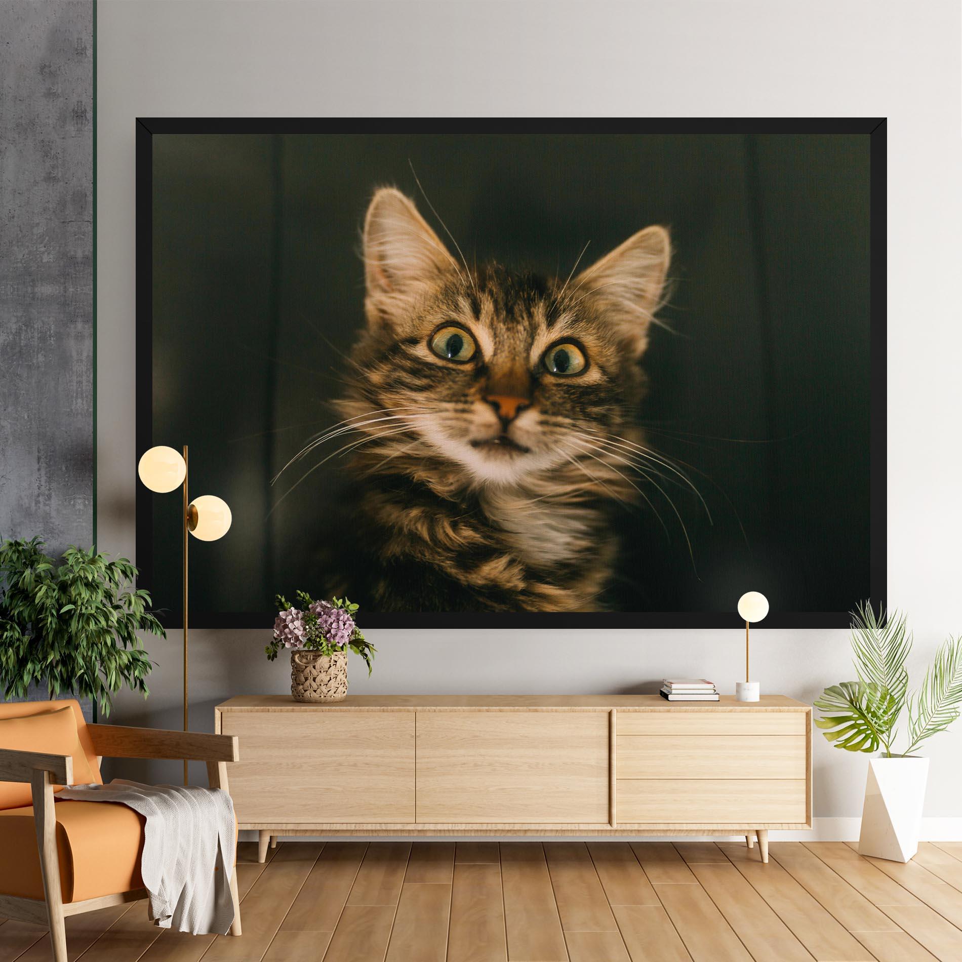Картина на платно Amazed Cat mockup 9