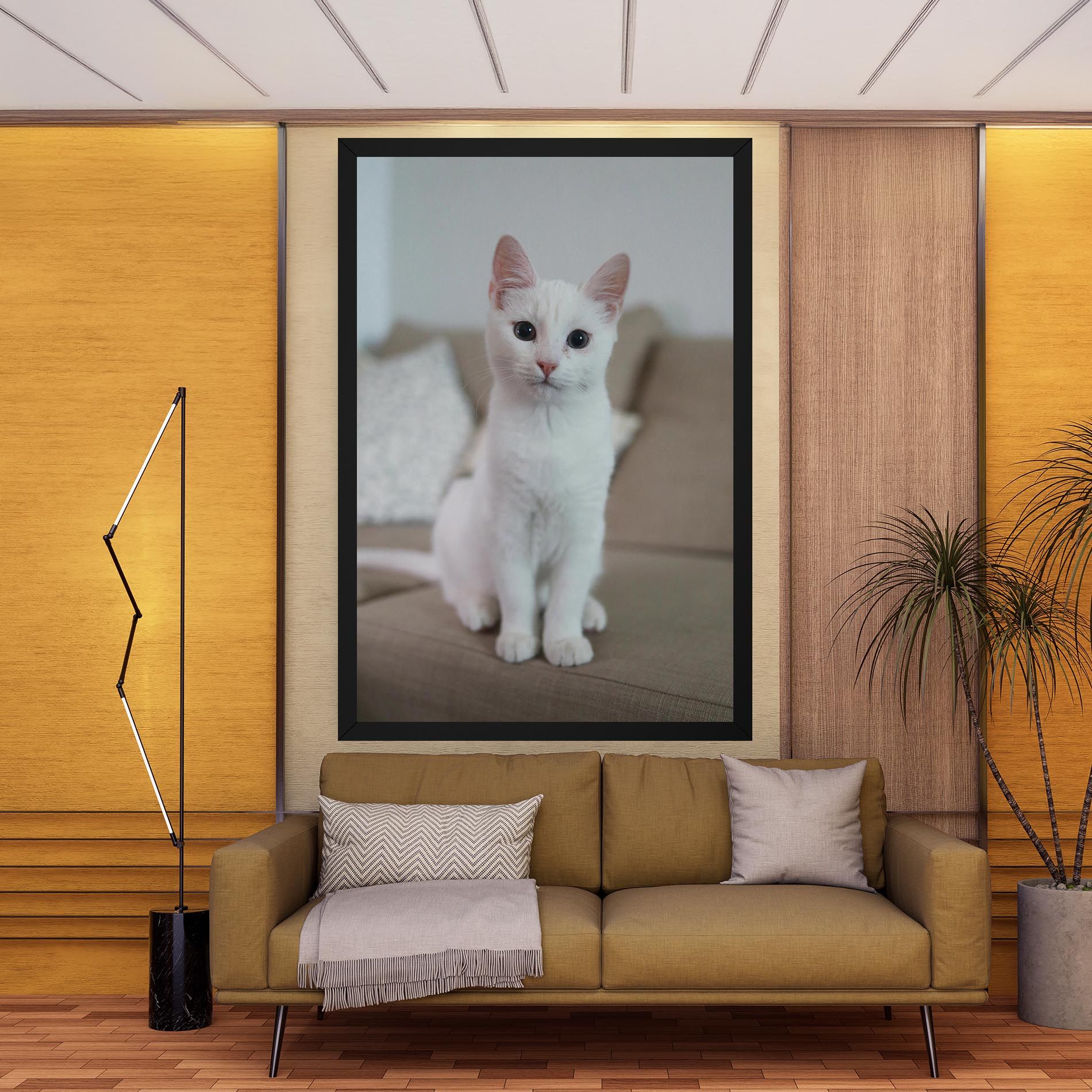 Beautiful White Cat mockup 9