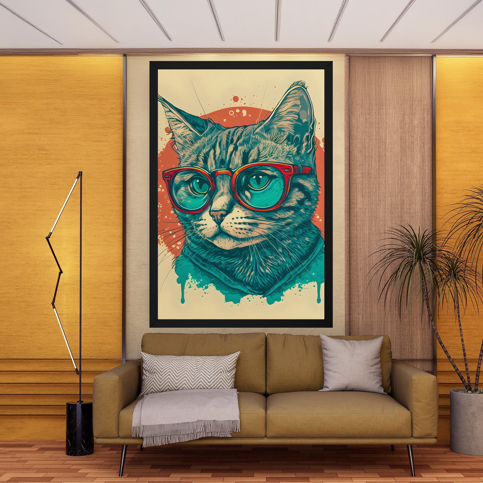 Red Glasses Cat mockup 9