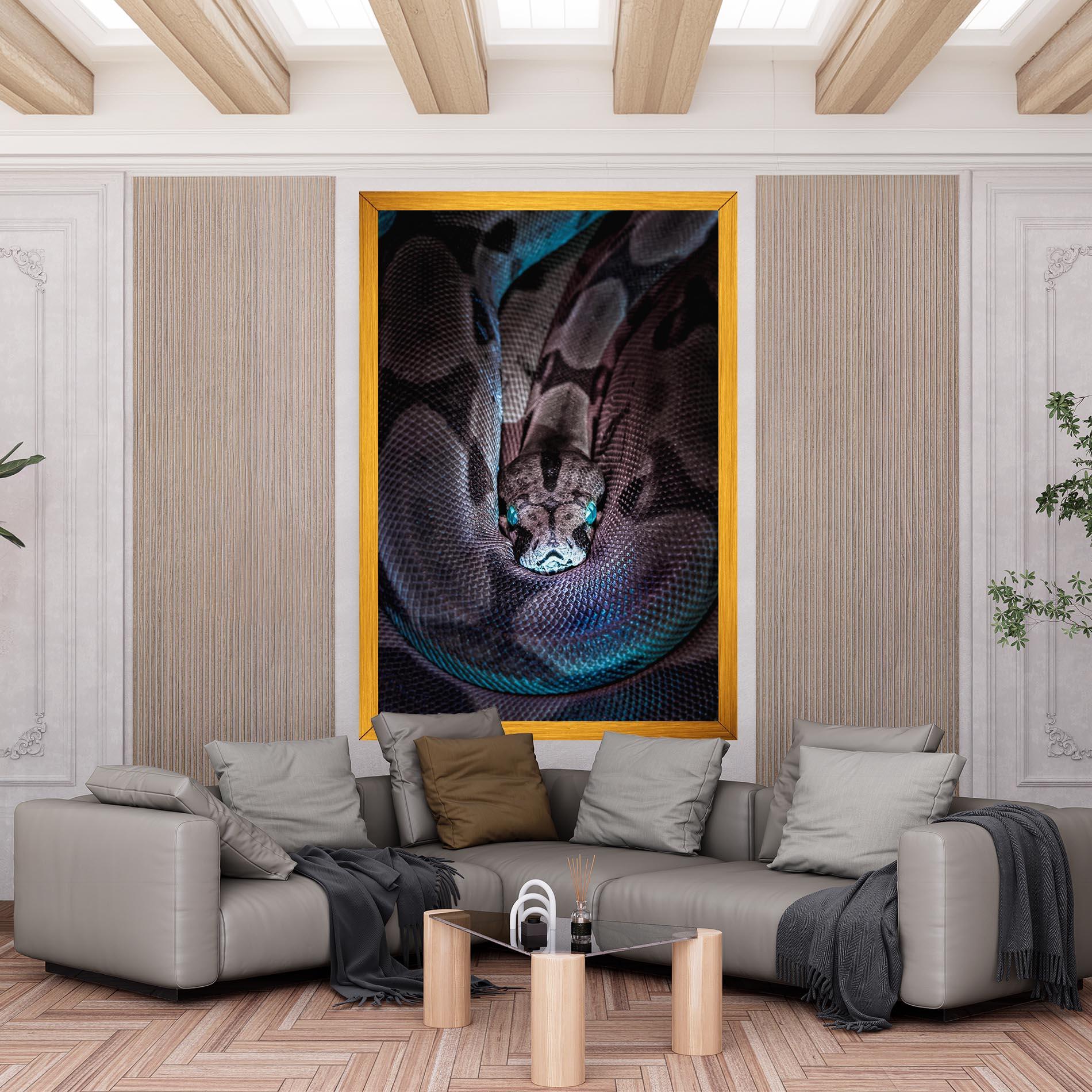 Картина на платно Vibrant Snake mockup 6