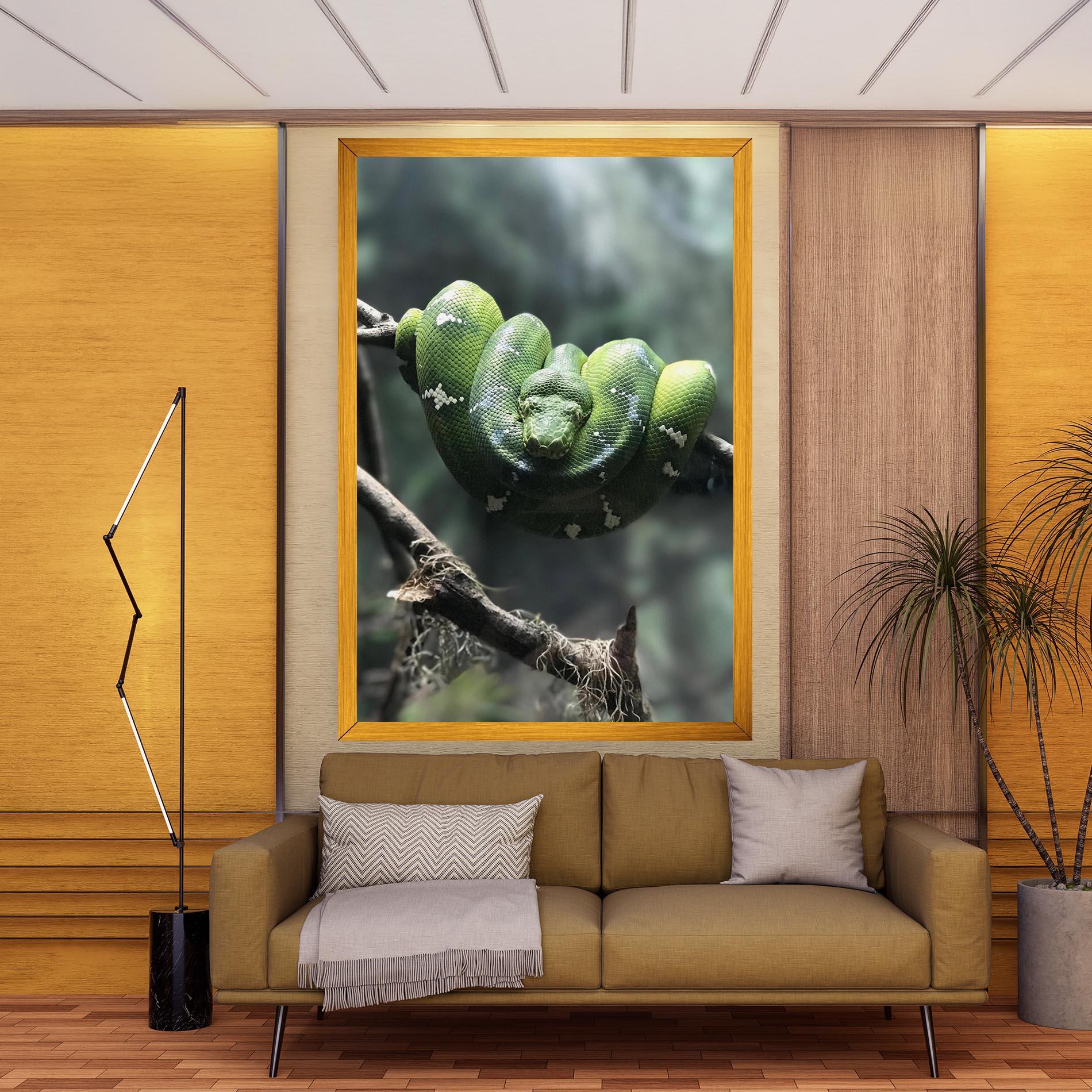 Картина на платно Sleepy Snake mockup 9