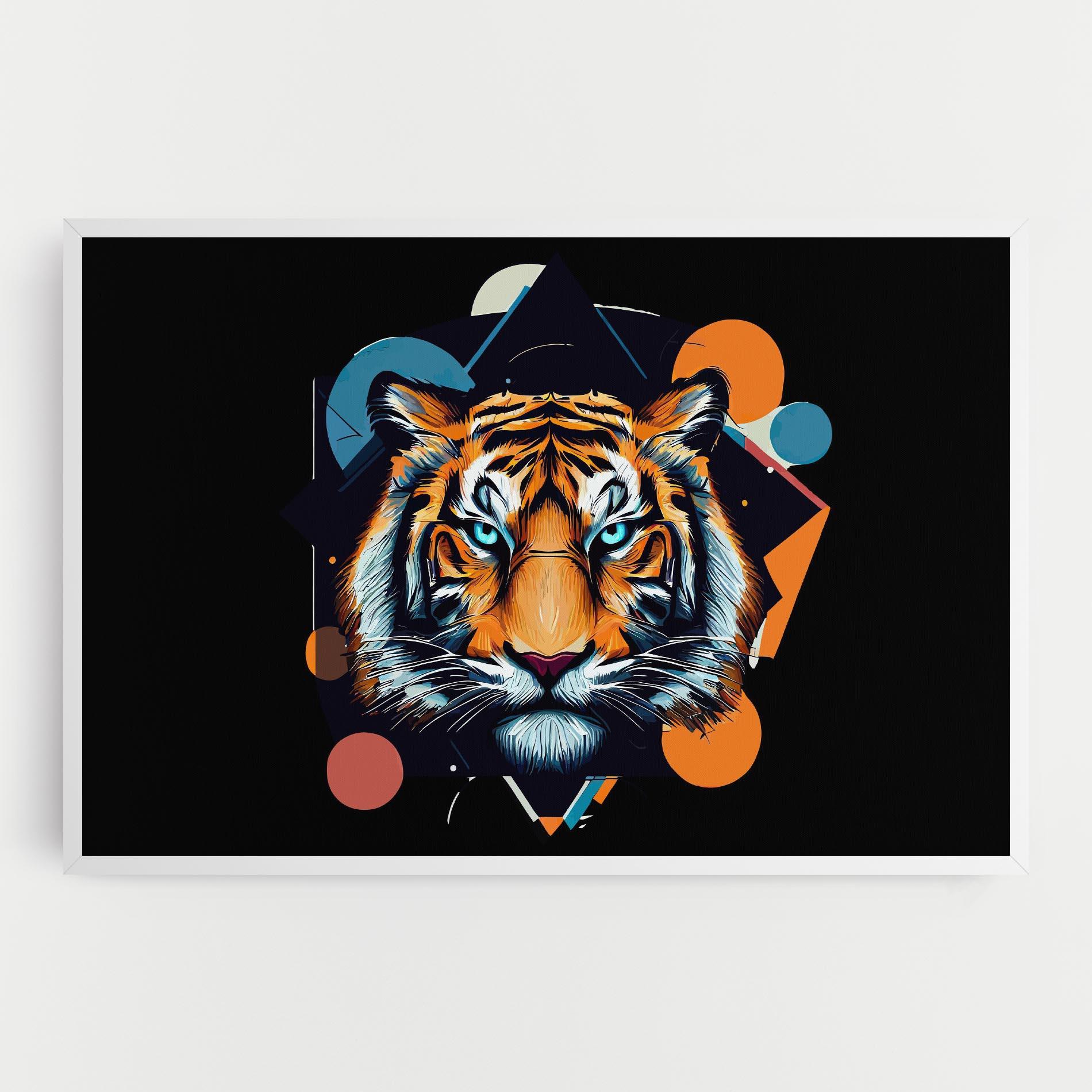 Картина на платно Geometric Tiger mockup 0