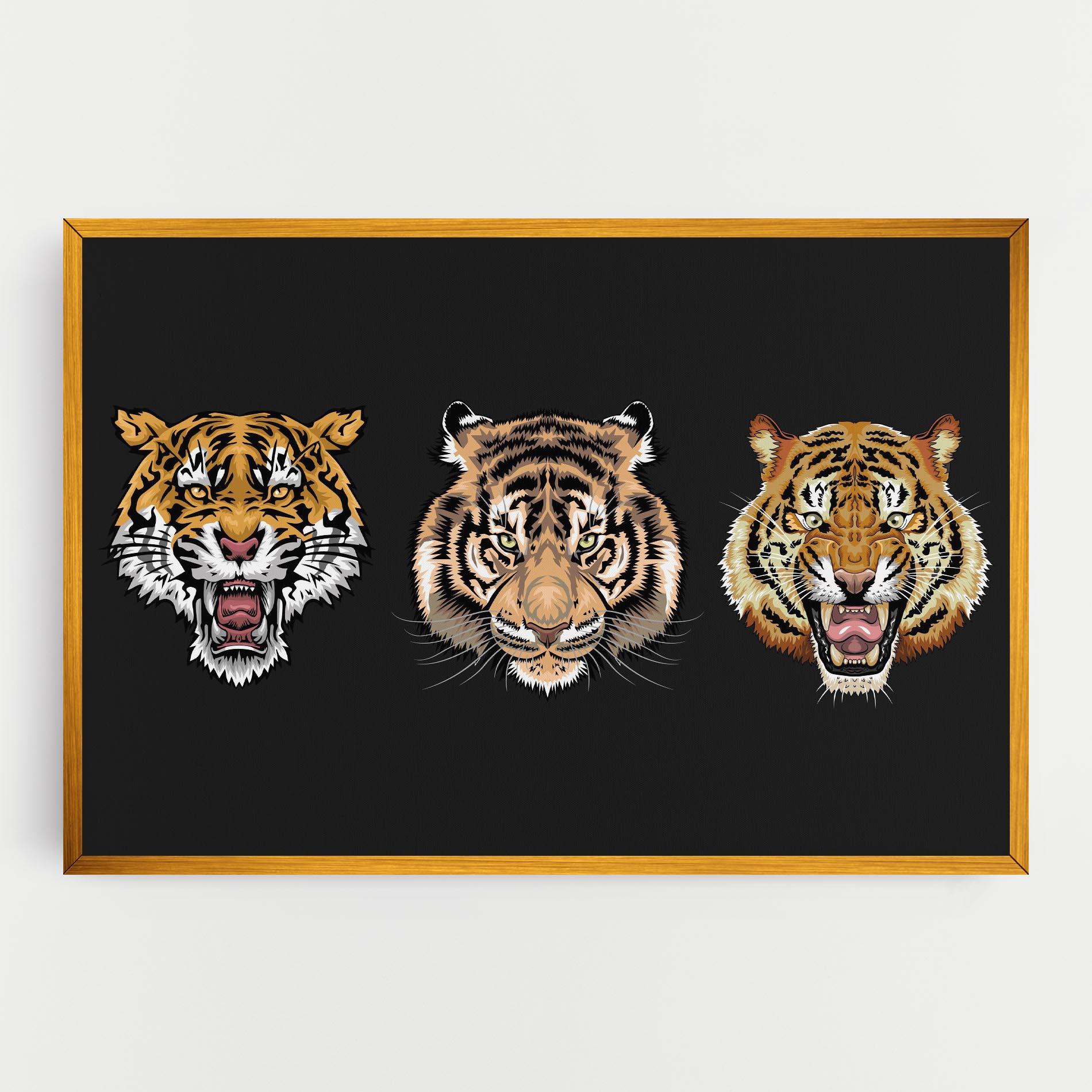 Картина на платно 3 Tigers mockup 0