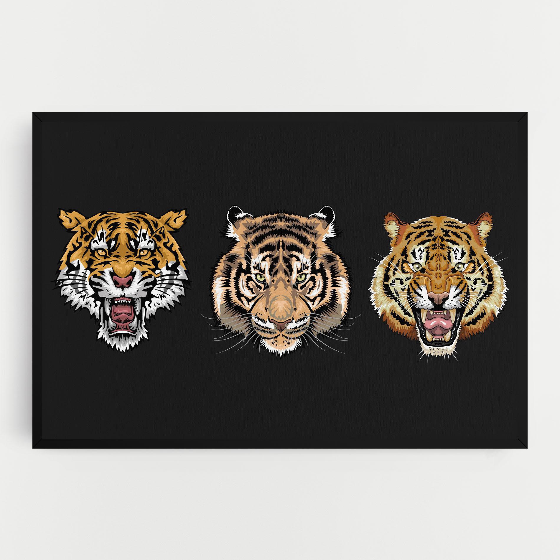 Картина на платно 3 Tigers mockup 0