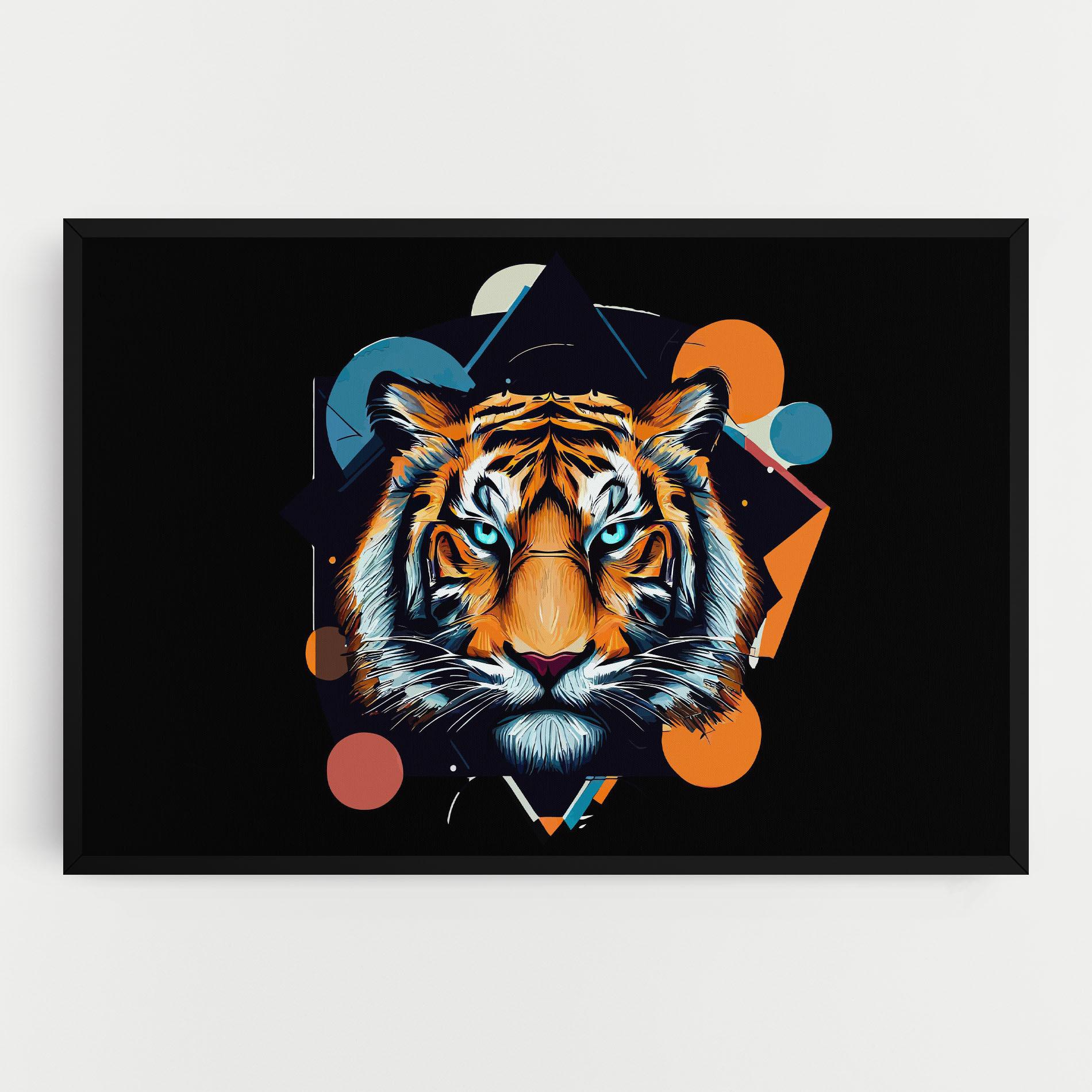 Картина на платно Geometric Tiger mockup 0